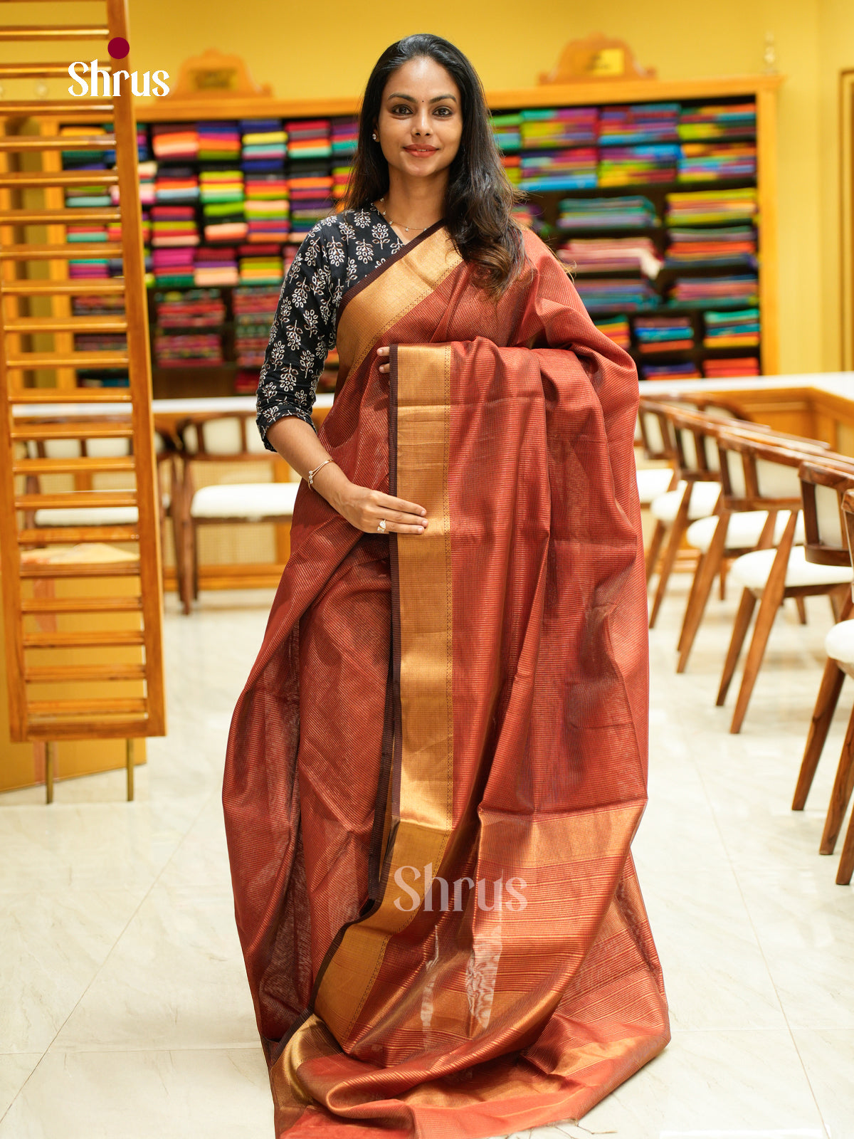 Maheshwari silkcotton Saree - EFS05368 - Shop on Shrus.com
