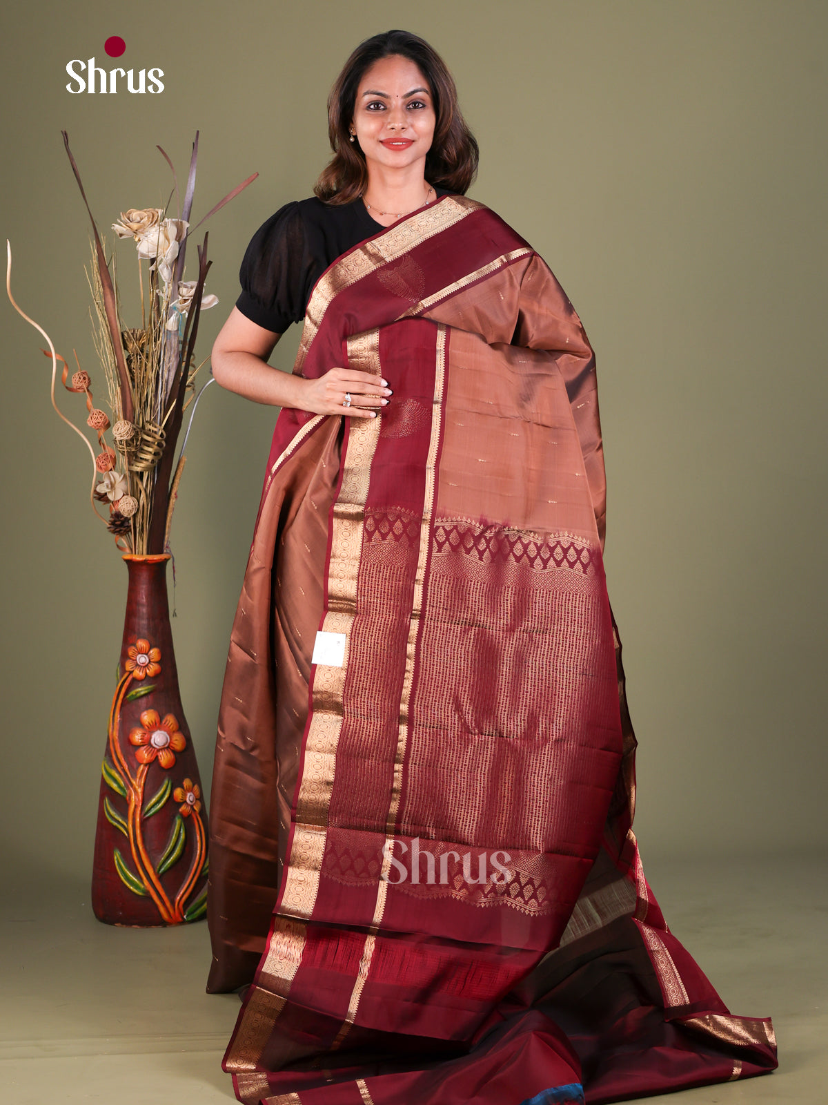 Kanchipuram-halfpure Saree - EFS05387 - Shop on Shrus.com