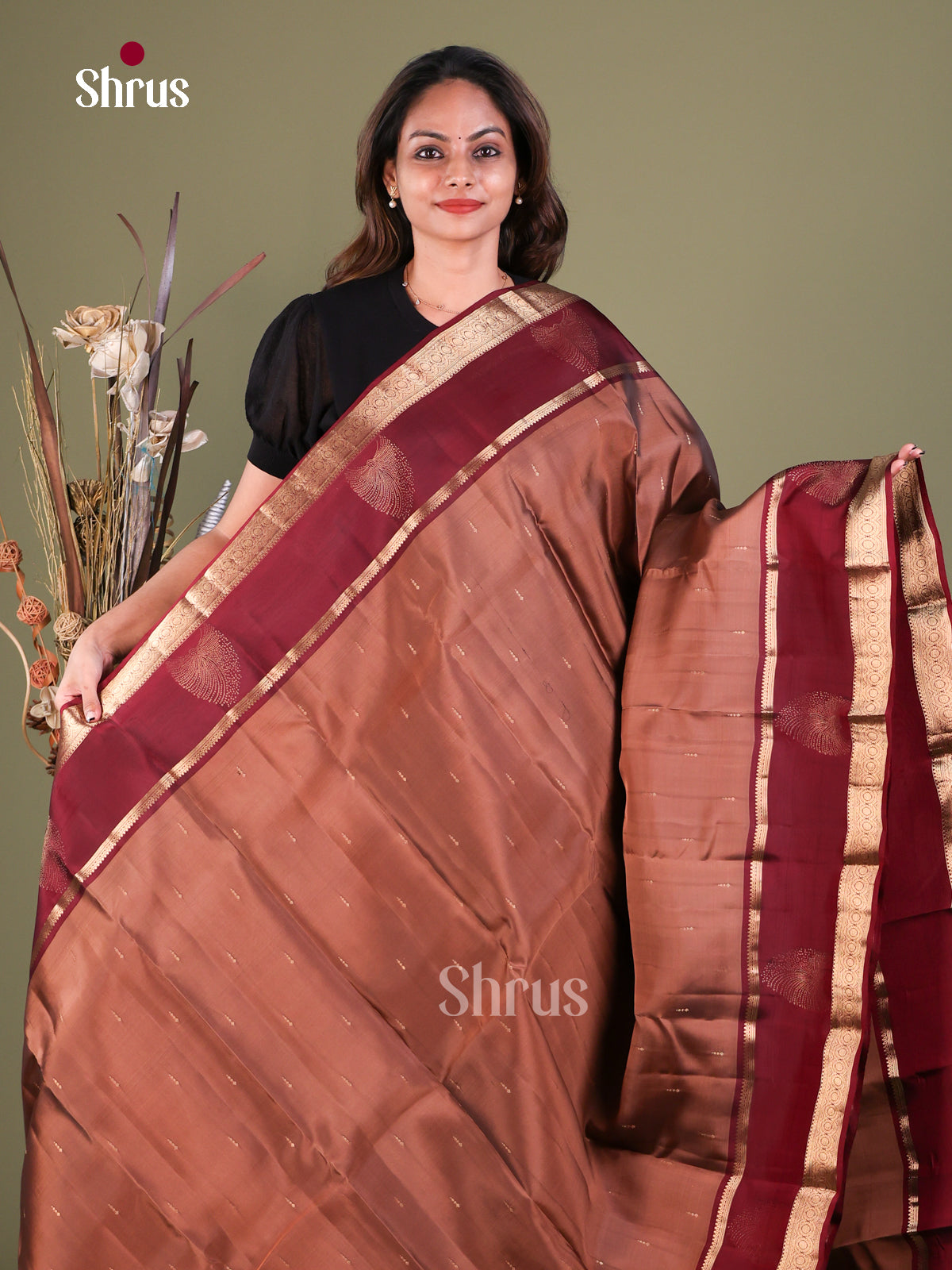 Kanchipuram-halfpure Saree - EFS05387 - Shop on Shrus.com