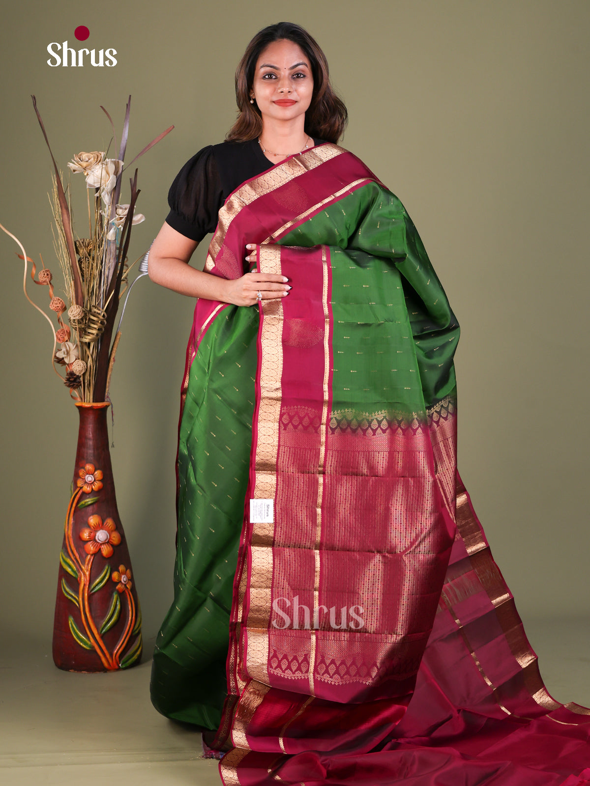 Kanchipuram-halfpure Saree - EFS05388 - Shop on Shrus.com