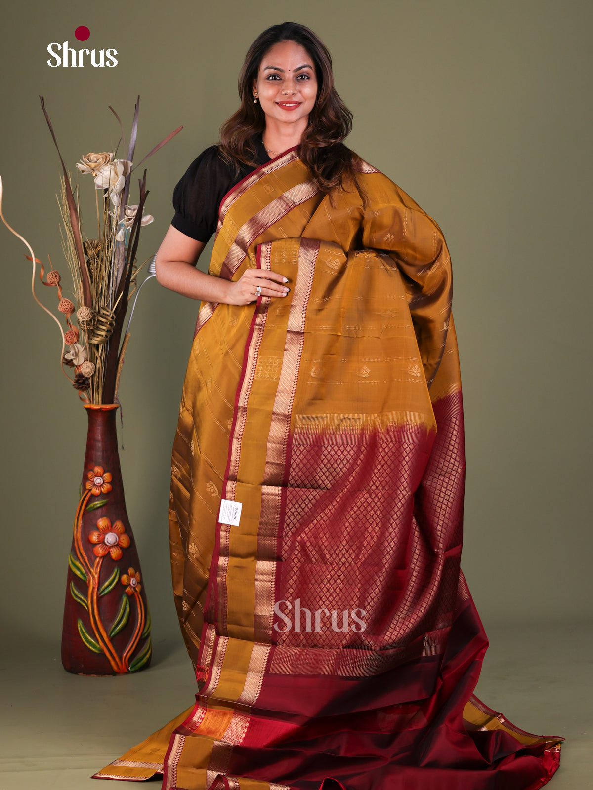Kanchipuram-halfpure Saree - EFS05390 - Shop on Shrus.com