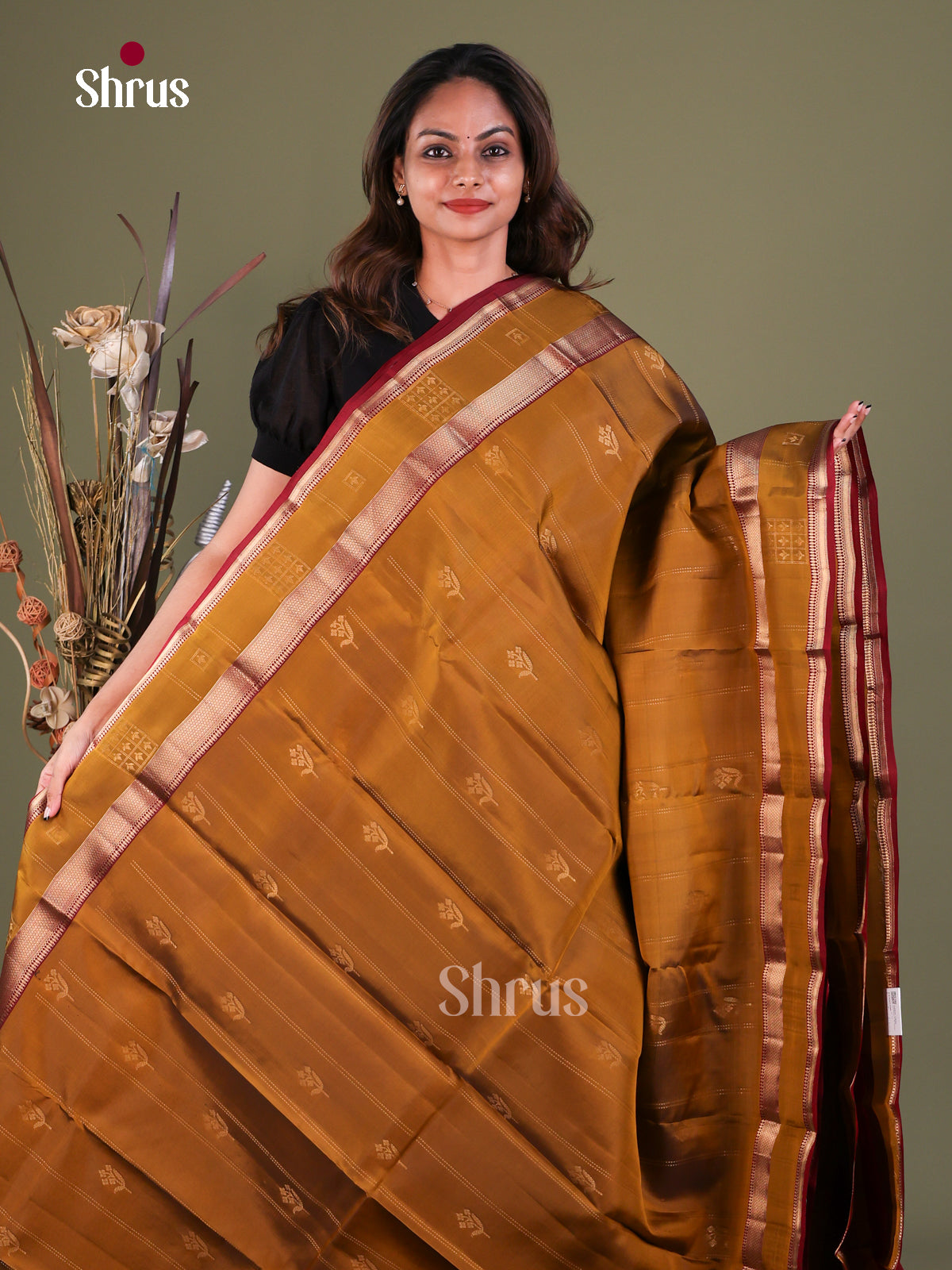 Kanchipuram-halfpure Saree - EFS05390 - Shop on Shrus.com
