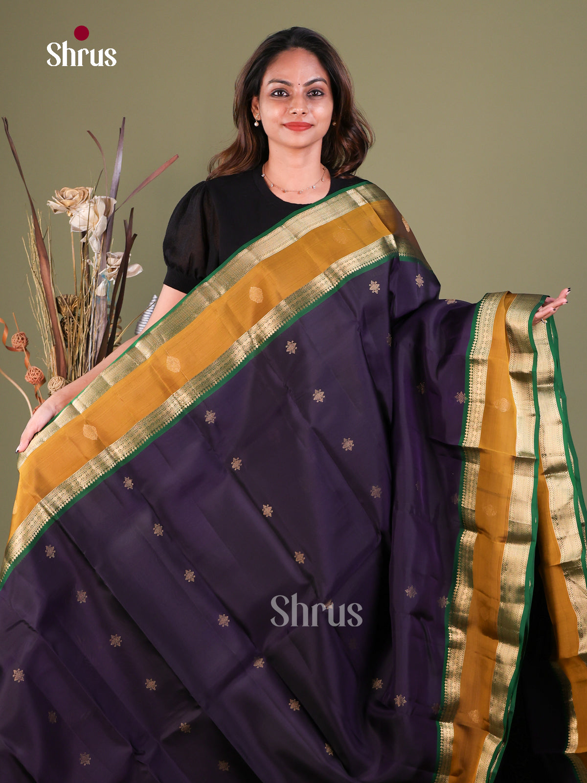 Kanchipuram-halfpure Saree - EFS05392 - Shop on Shrus.com