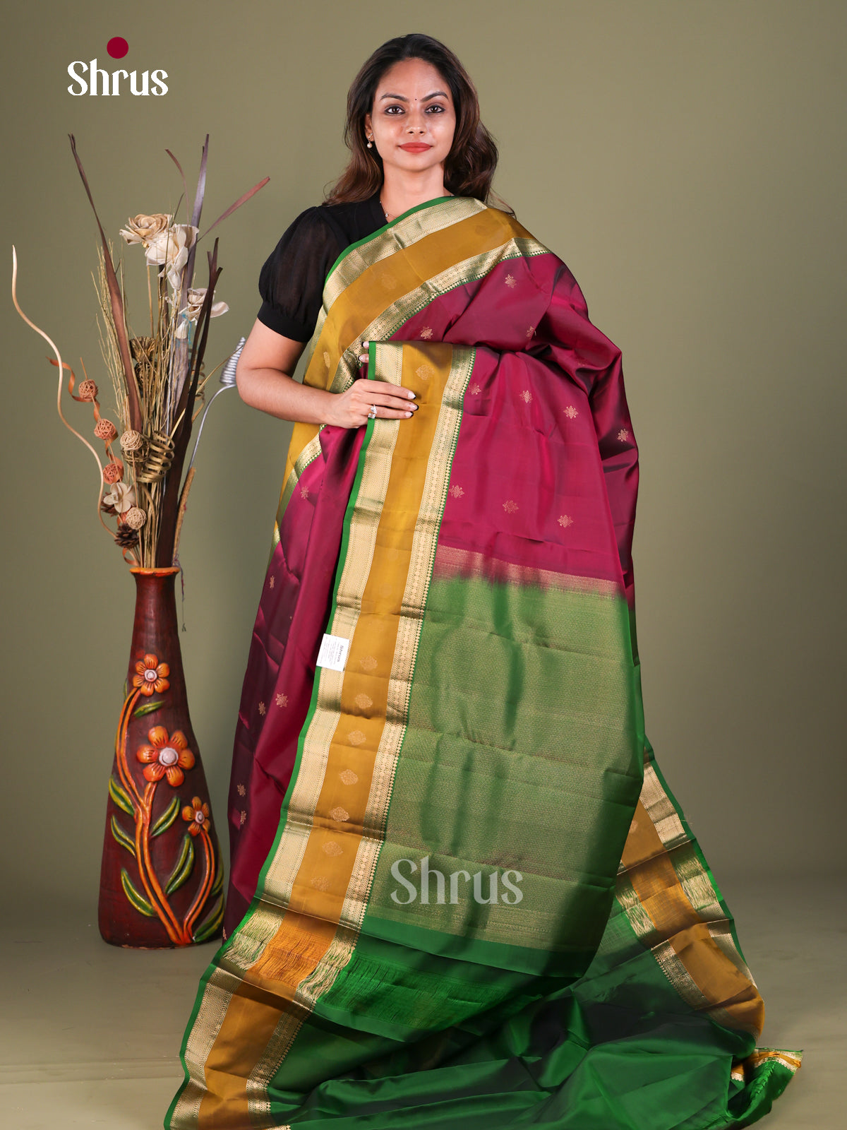 Kanchipuram-halfpure Saree - EFS05393 - Shop on Shrus.com