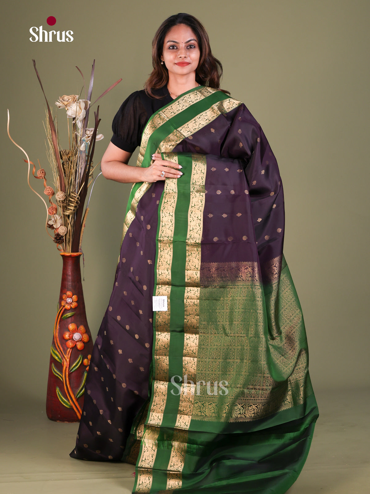Kanchipuram-halfpure Saree - EFS05394 - Shop on Shrus.com