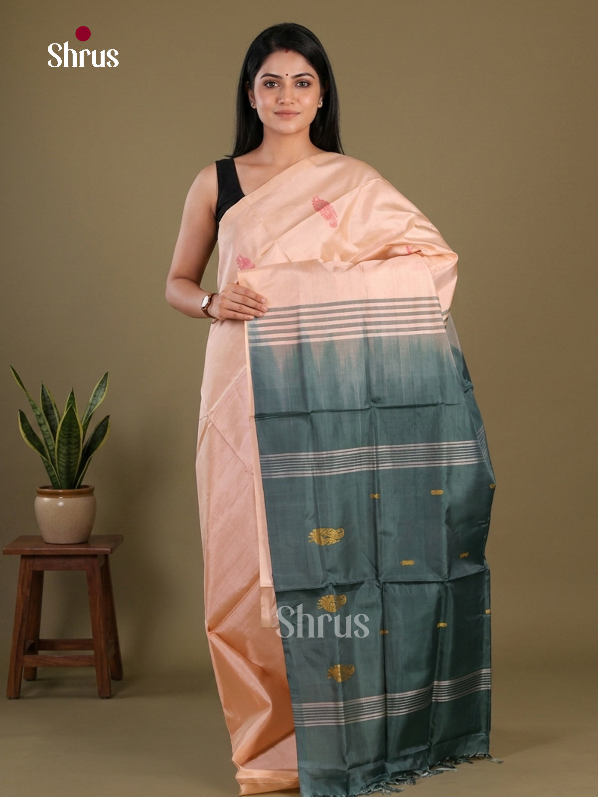 Banana Pith Saree - EFS08013 - Shop on Shrus.com