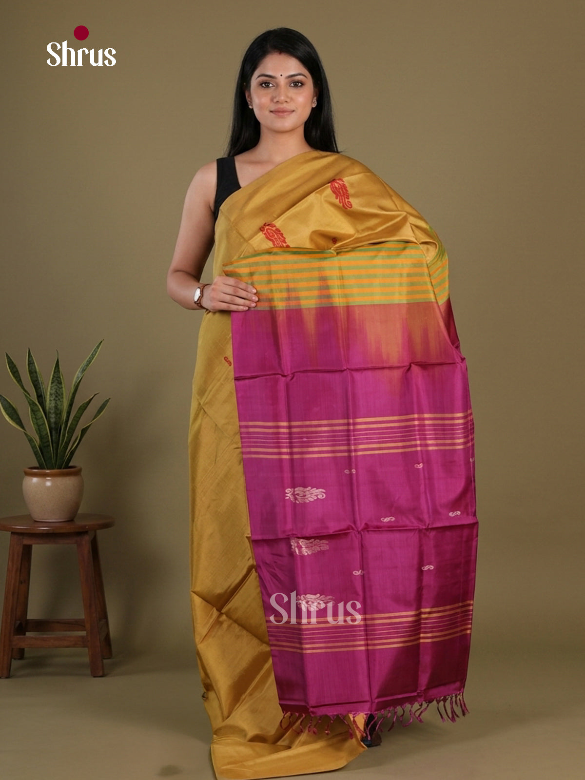 Banana Pith Saree - EFS08022 - Shop on Shrus.com