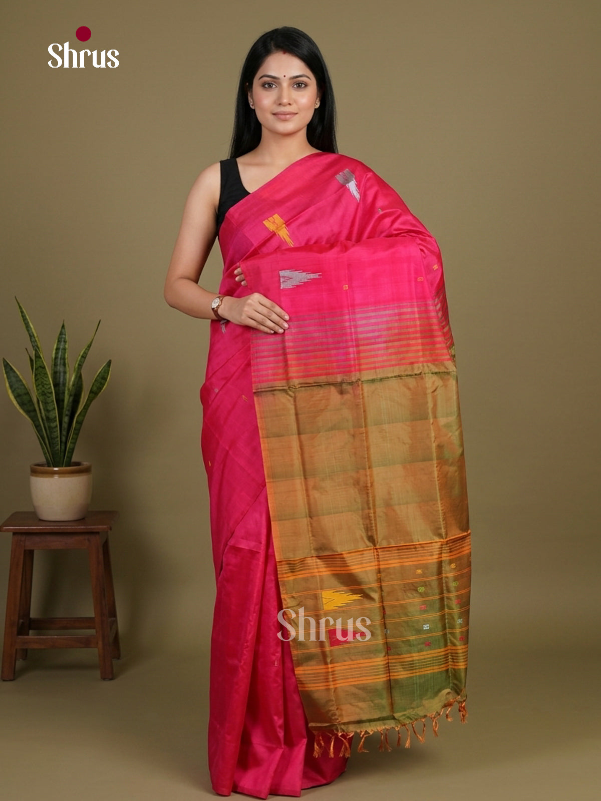 Banana Pith Saree - EFS08024 - Shop on Shrus.com