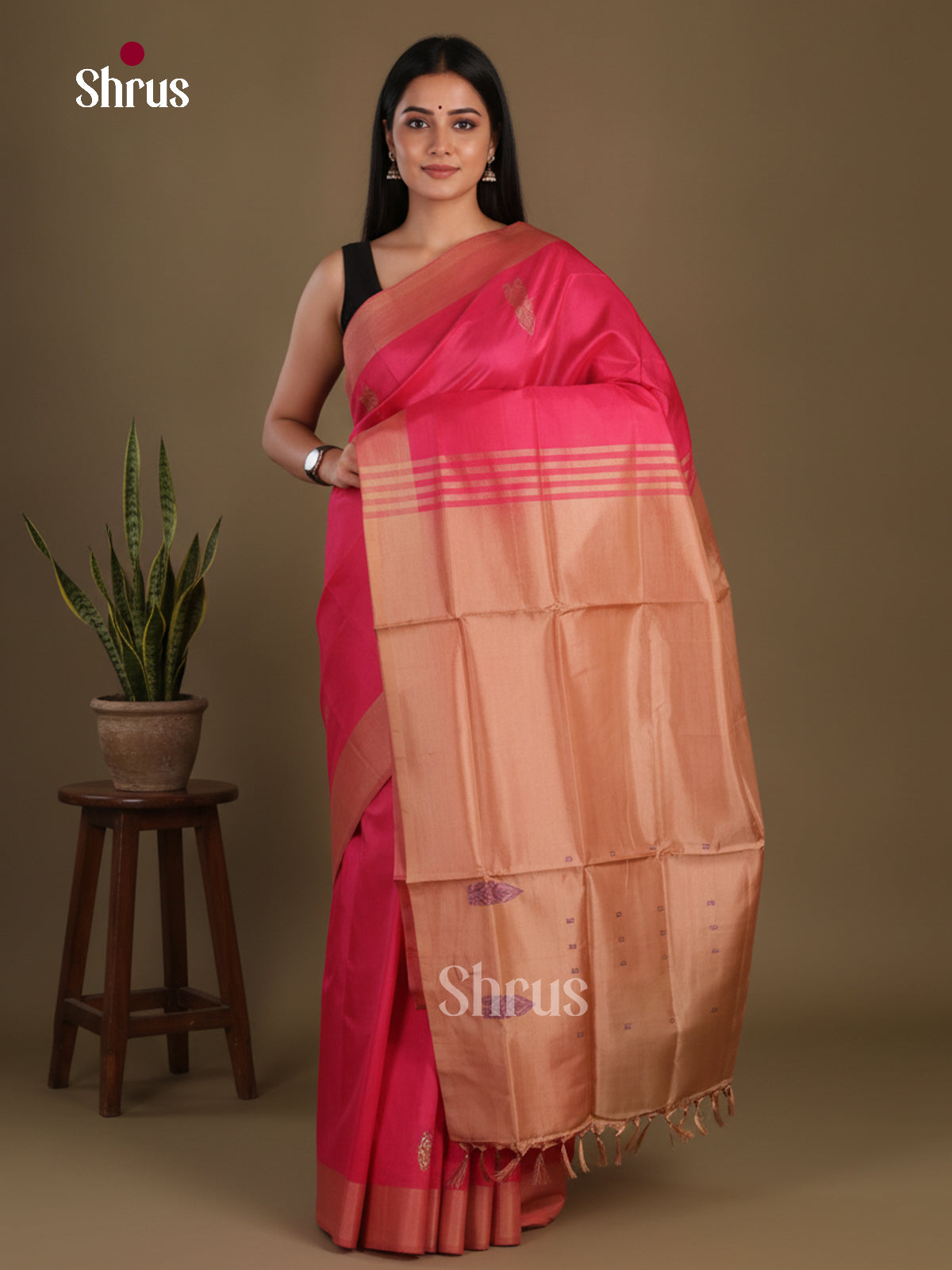 Banana Pith Saree - EFS08032 - Shop on Shrus.com
