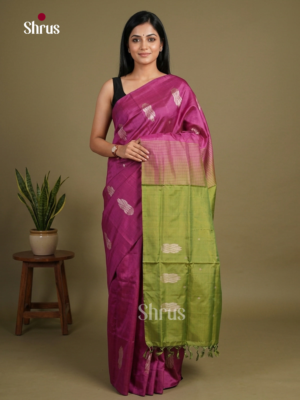 Banana Pith Saree - EFS08036 - Shop on Shrus.com