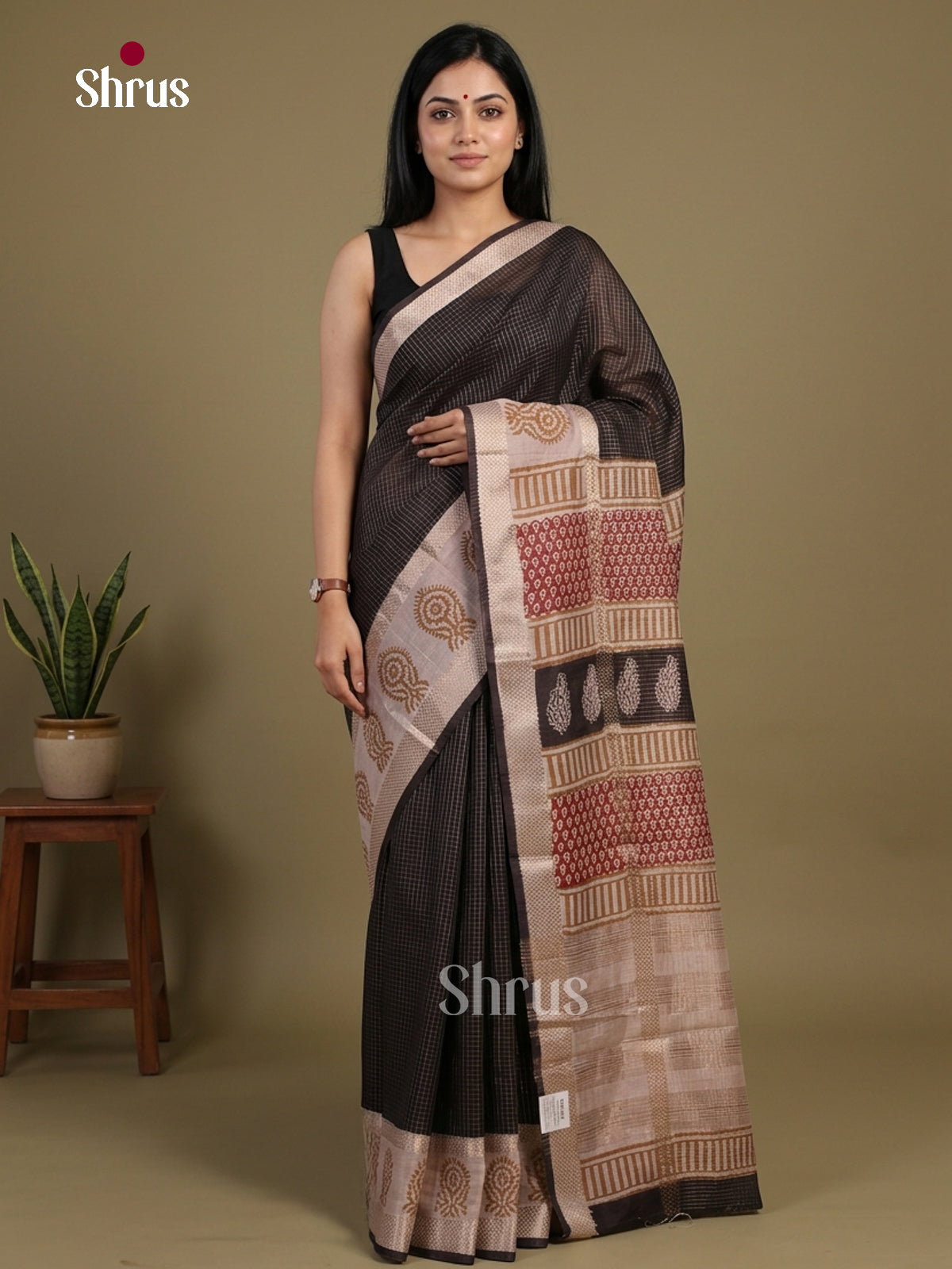 Chanderi Saree - EFS09062 - Shop on Shrus.com
