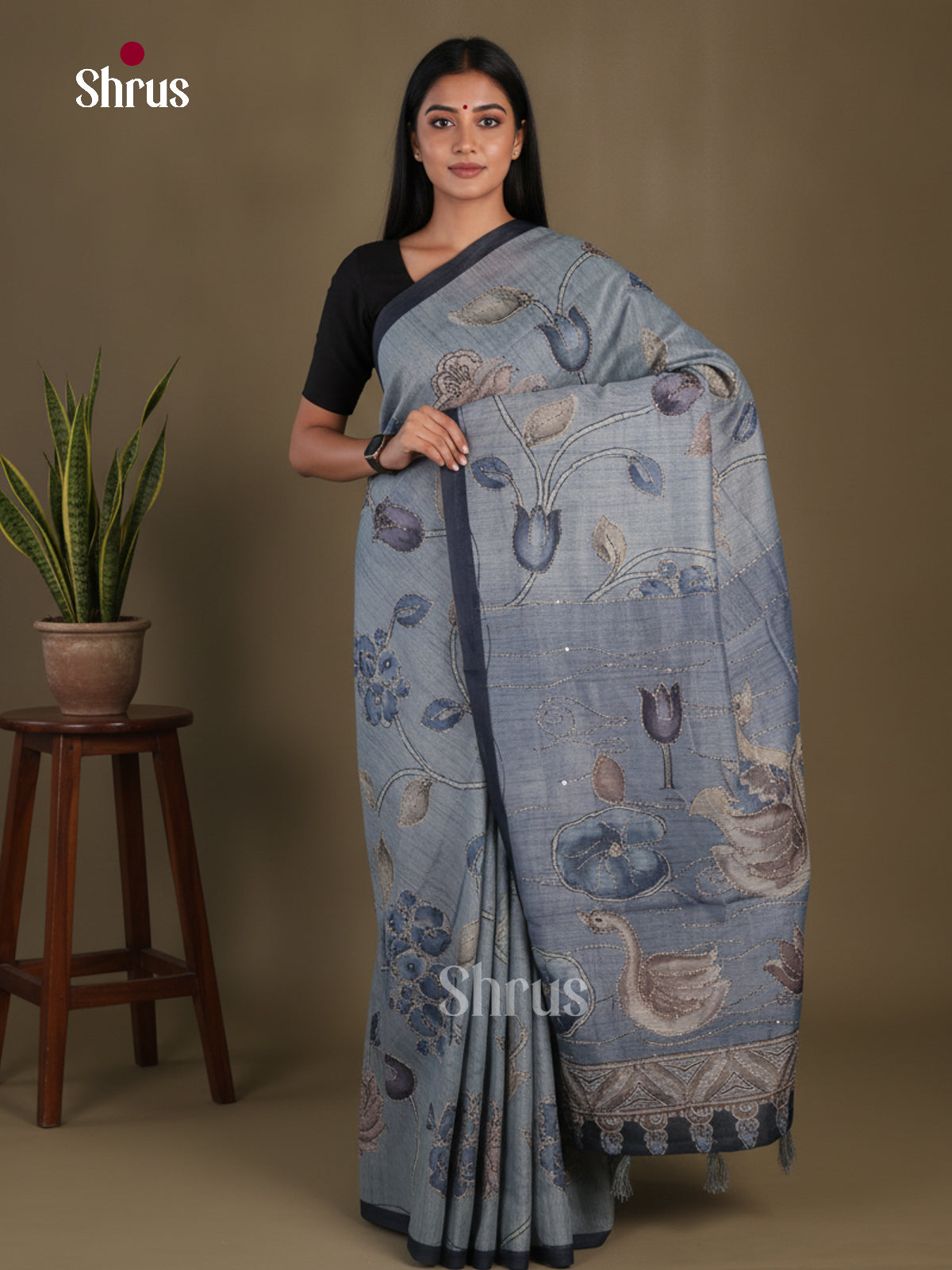 Semi Kantha Saree - EFS12007 - Shop on Shrus.com
