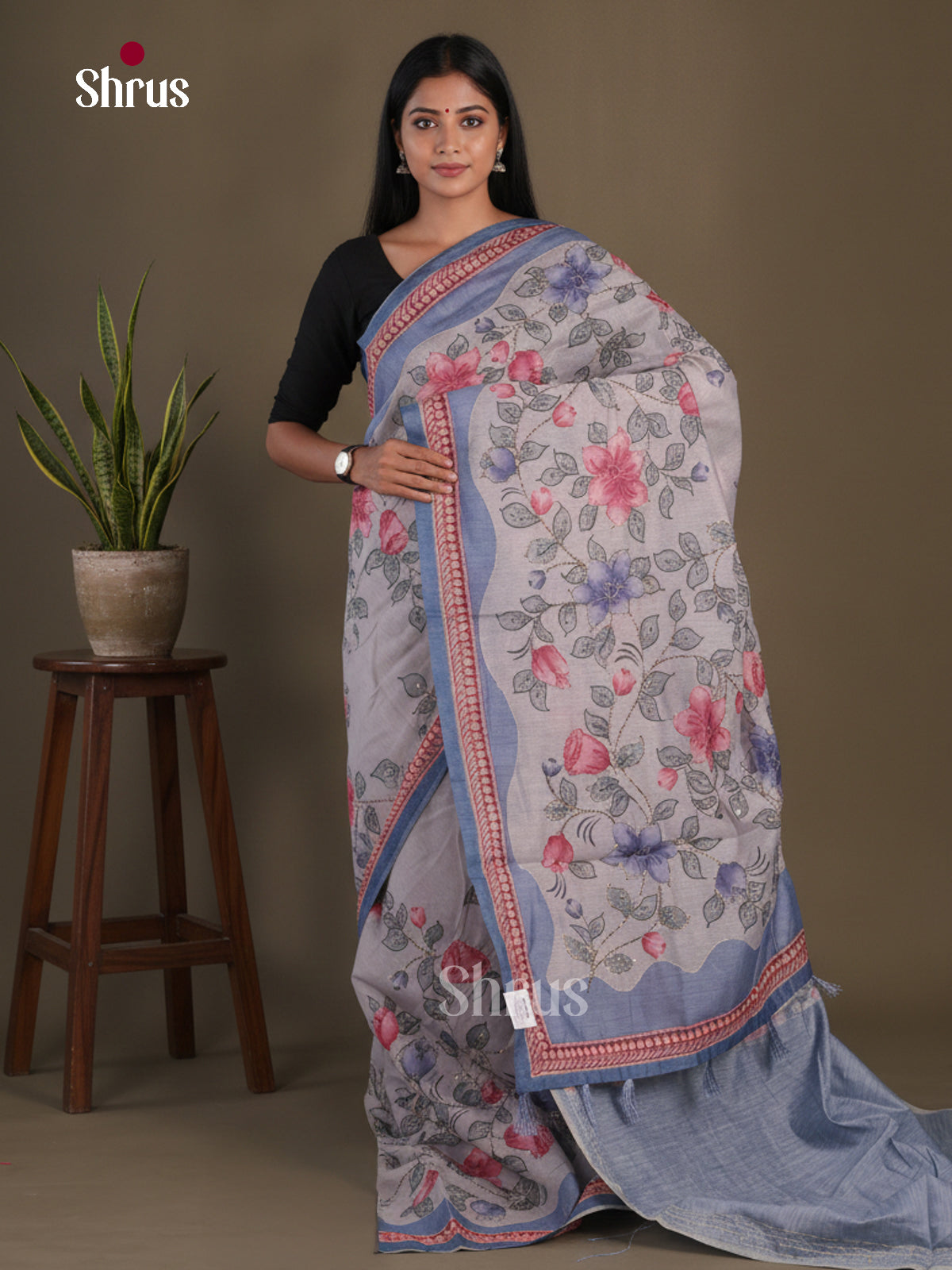 Semi Kantha Saree - EFS12091 - Shop on Shrus.com
