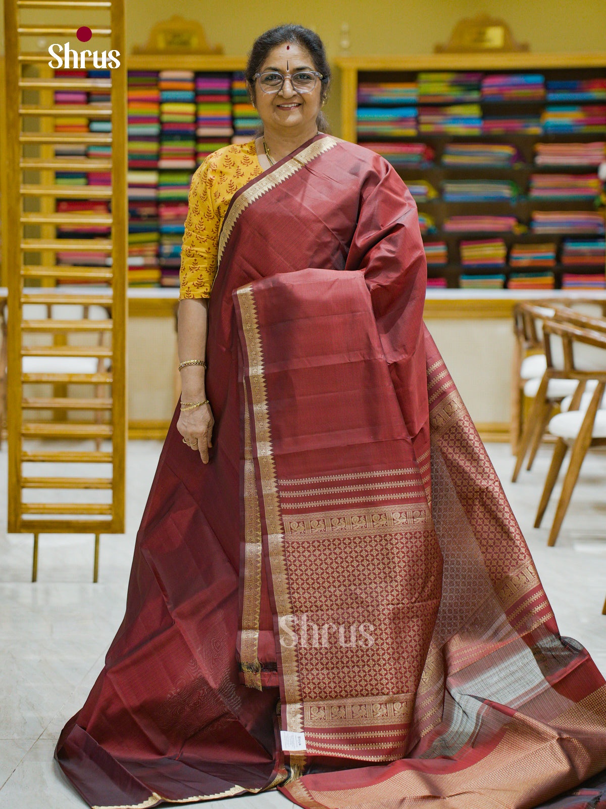 Kanchipuram silk Saree - EFS12338 - Shop on Shrus.com