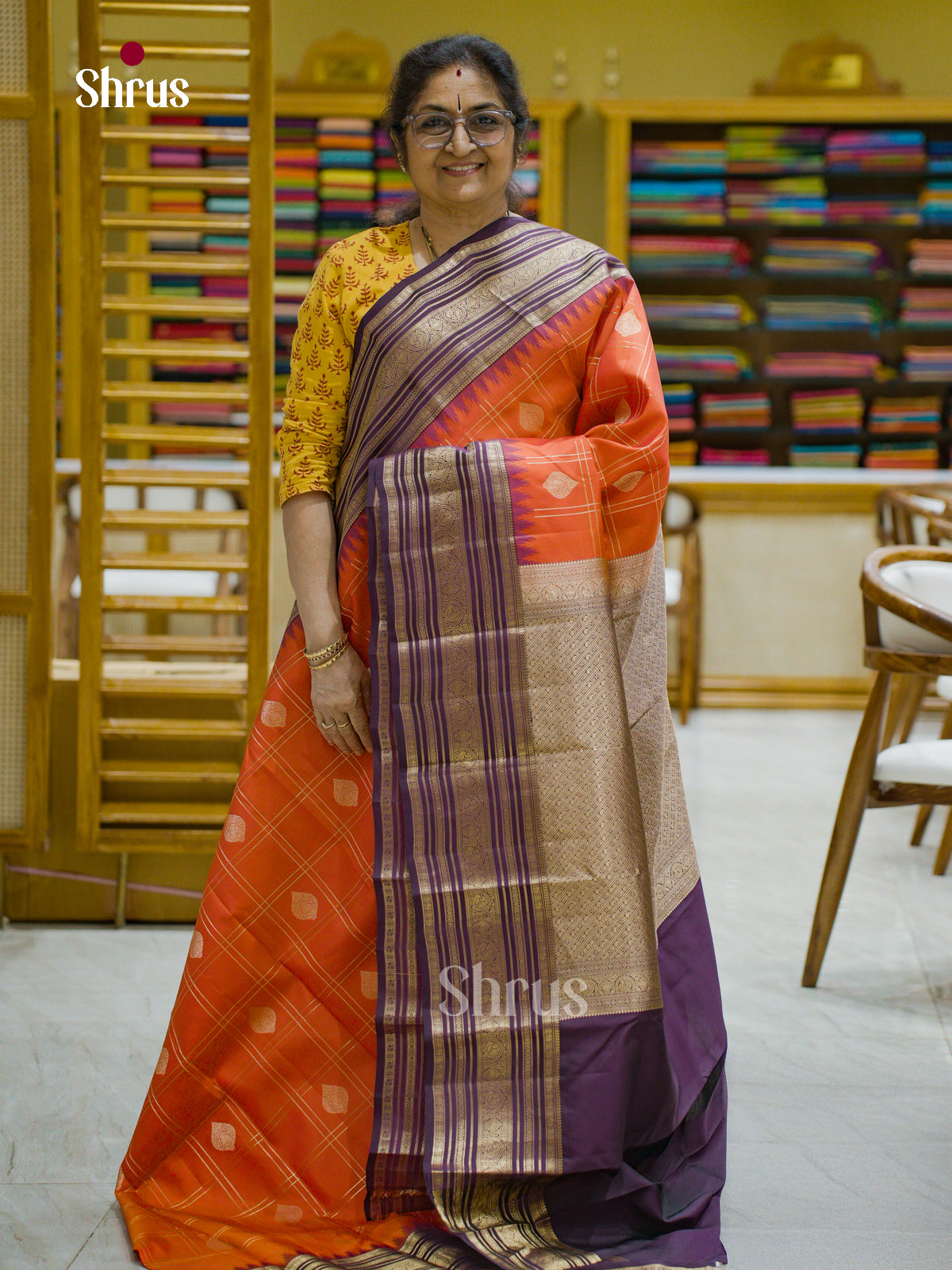 Kanchipuram silk Saree - EFS12413 - Shop on Shrus.com