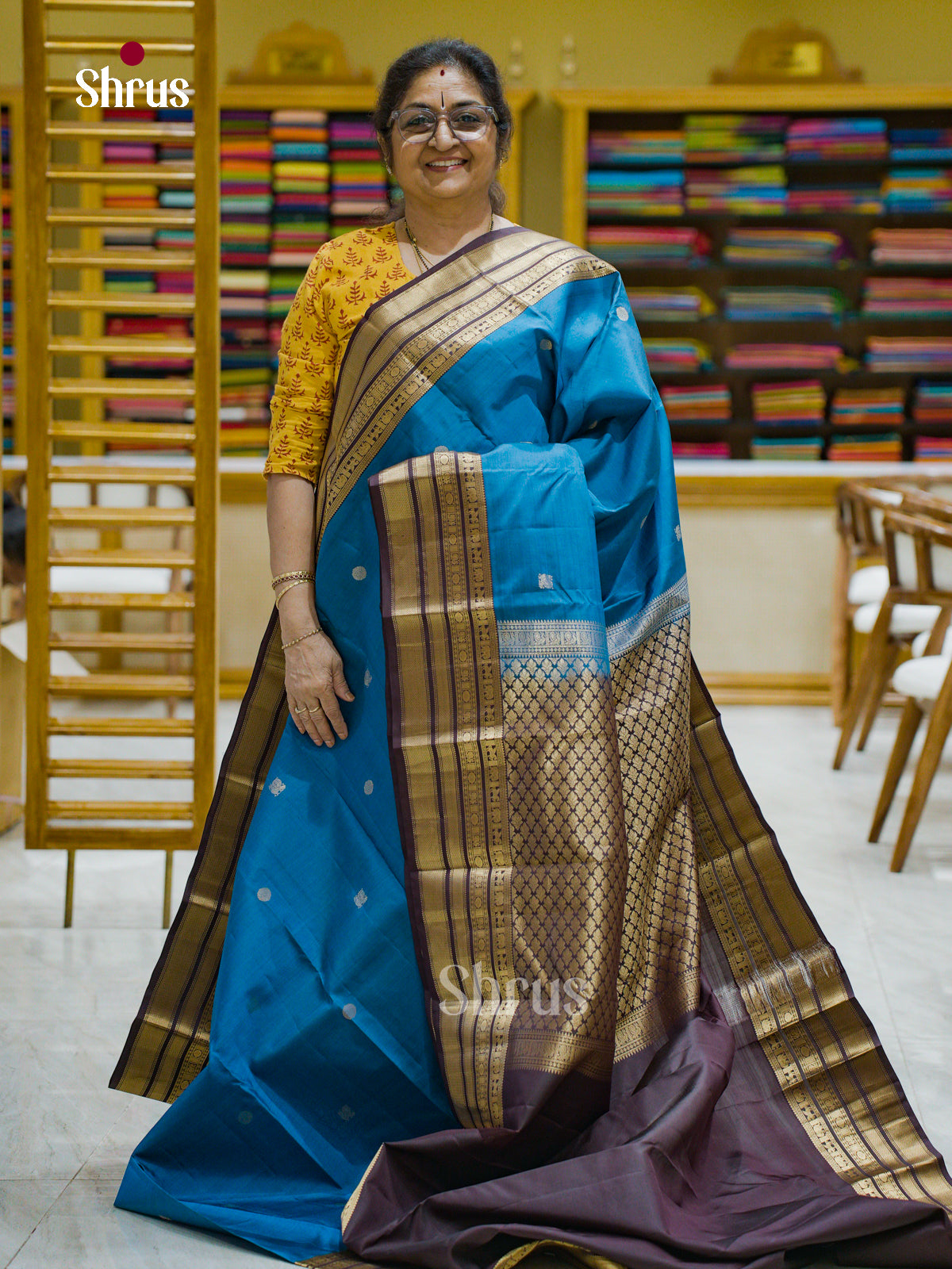 Kanchipuram silk Saree - EFS12448 - Shop on Shrus.com