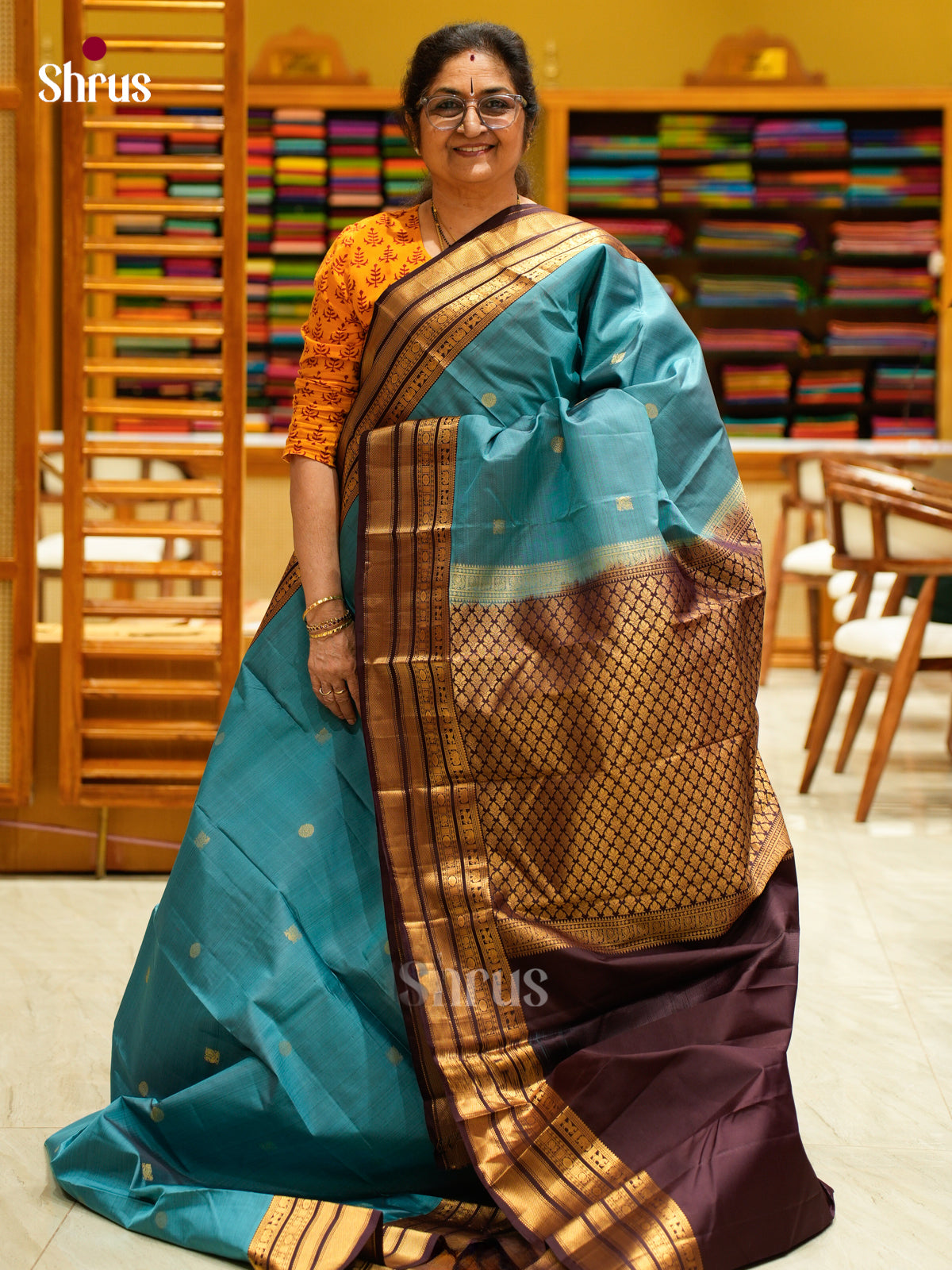 Kanchipuram silk Saree - EFS12449 - Shop on Shrus.com