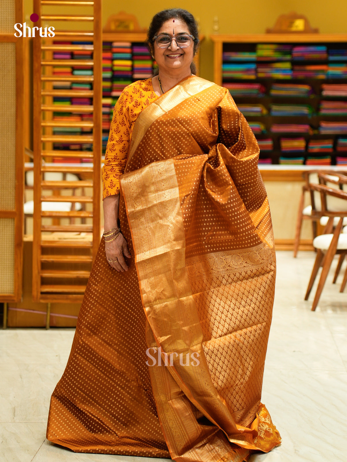 Kanchipuram silk Saree - EFS12453 - Shop on Shrus.com