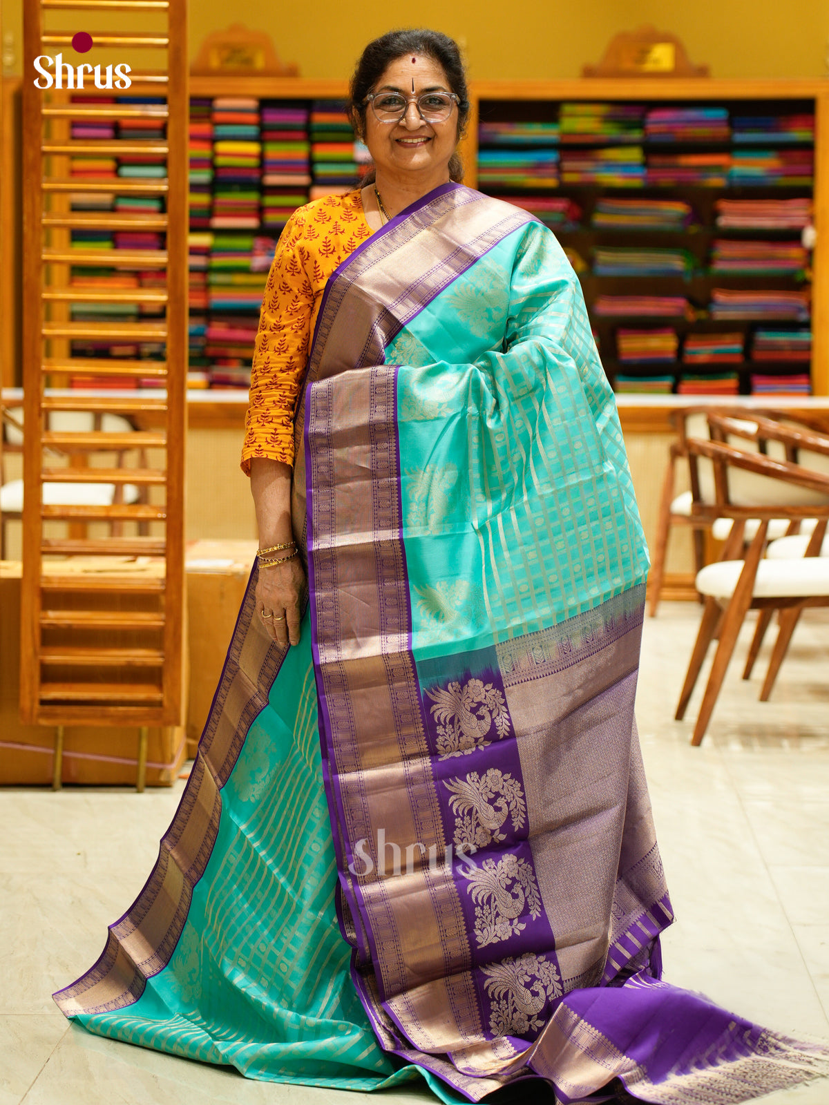 Kanchipuram silk Saree - EFS12499 - Shop on Shrus.com