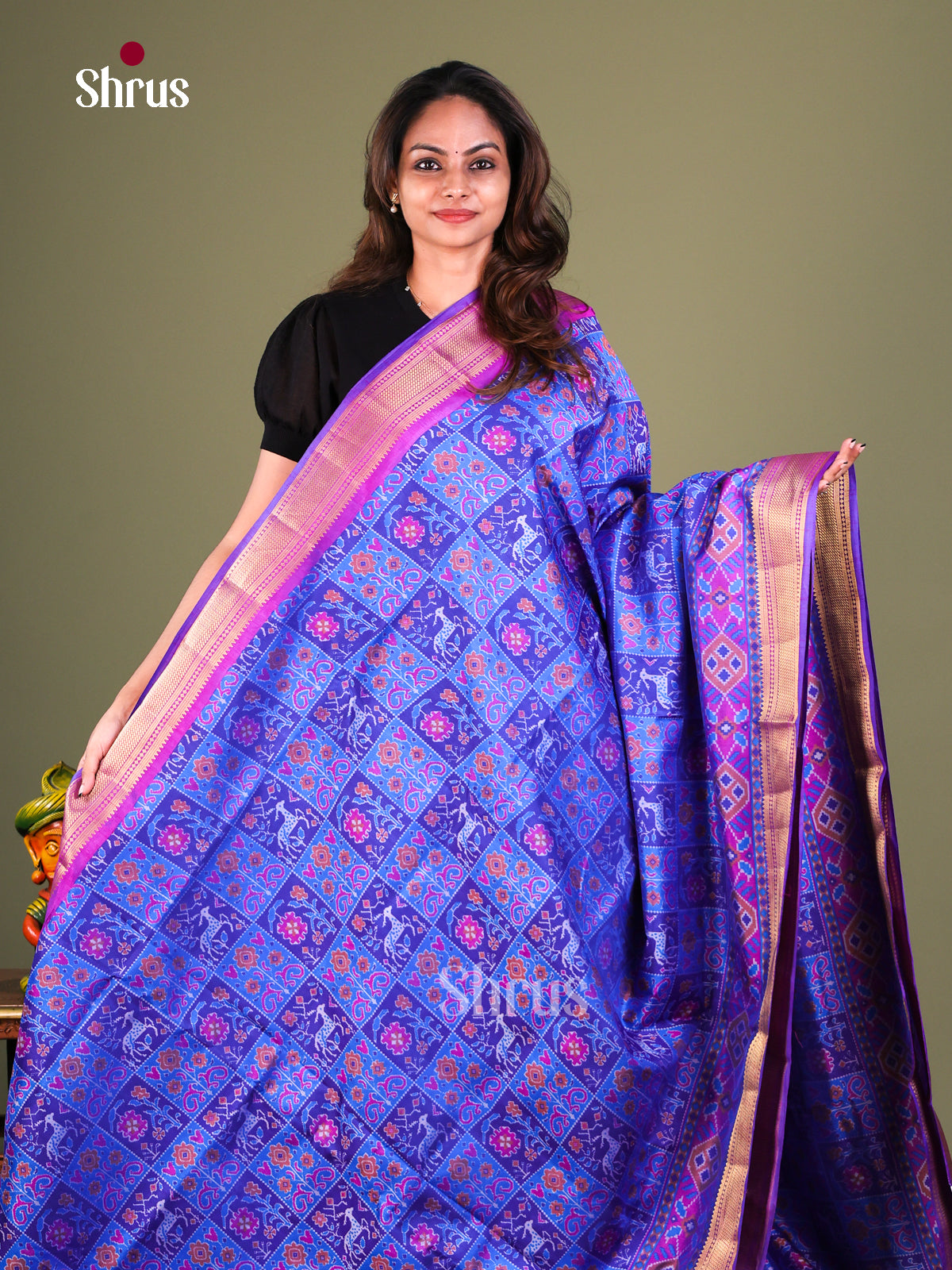 Semi Patola Saree - EFS15029 - Shop on Shrus.com