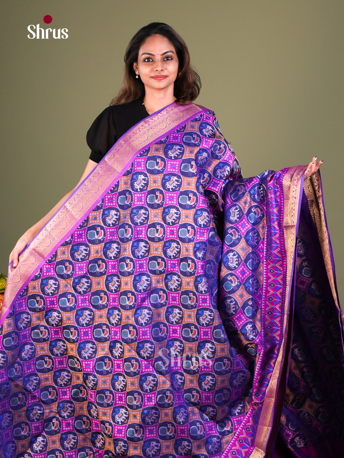 Semi Patola Saree - EFS15034 - Shop on Shrus.com