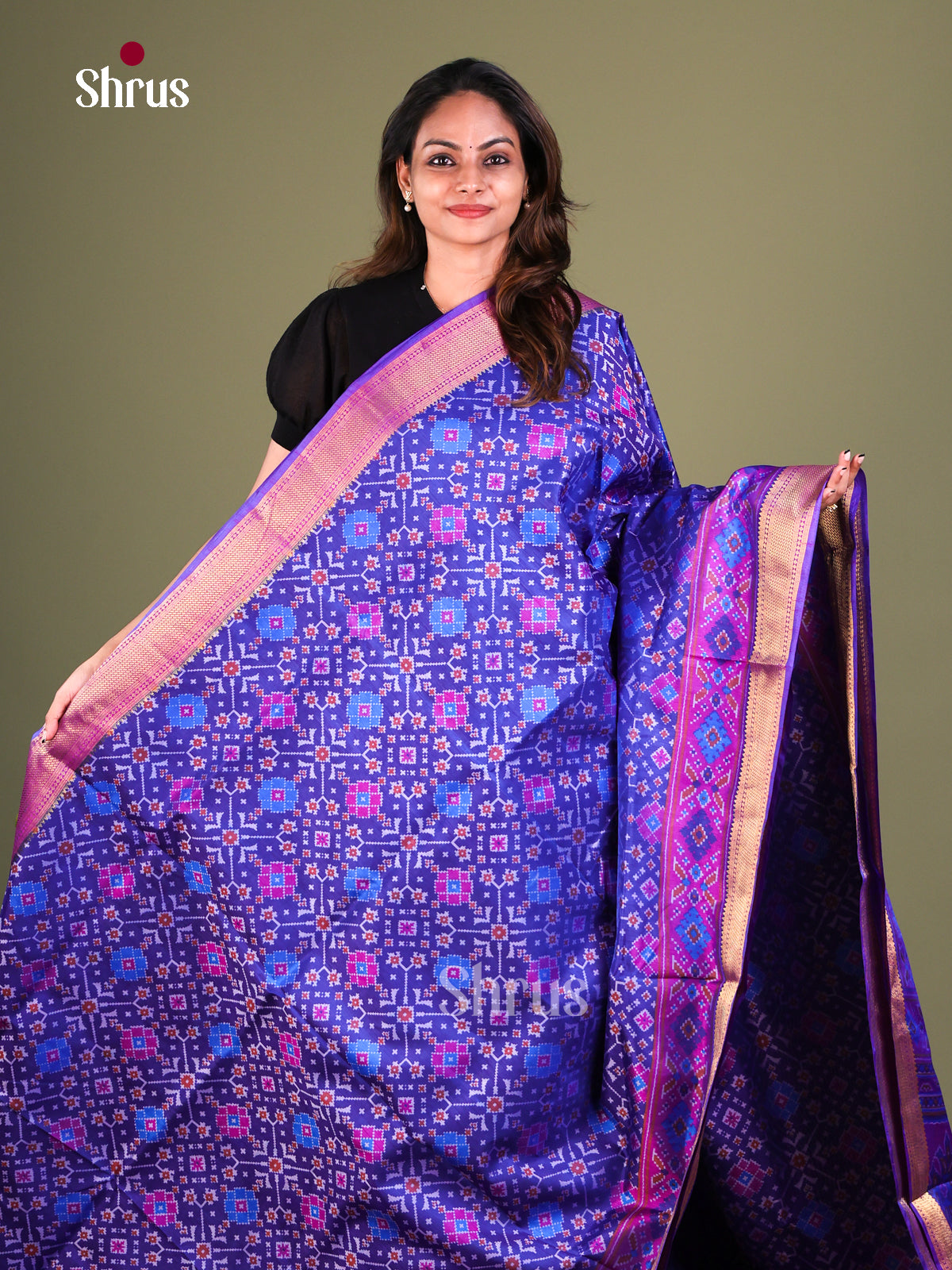 Semi Patola Saree - EFS15035 - Shop on Shrus.com