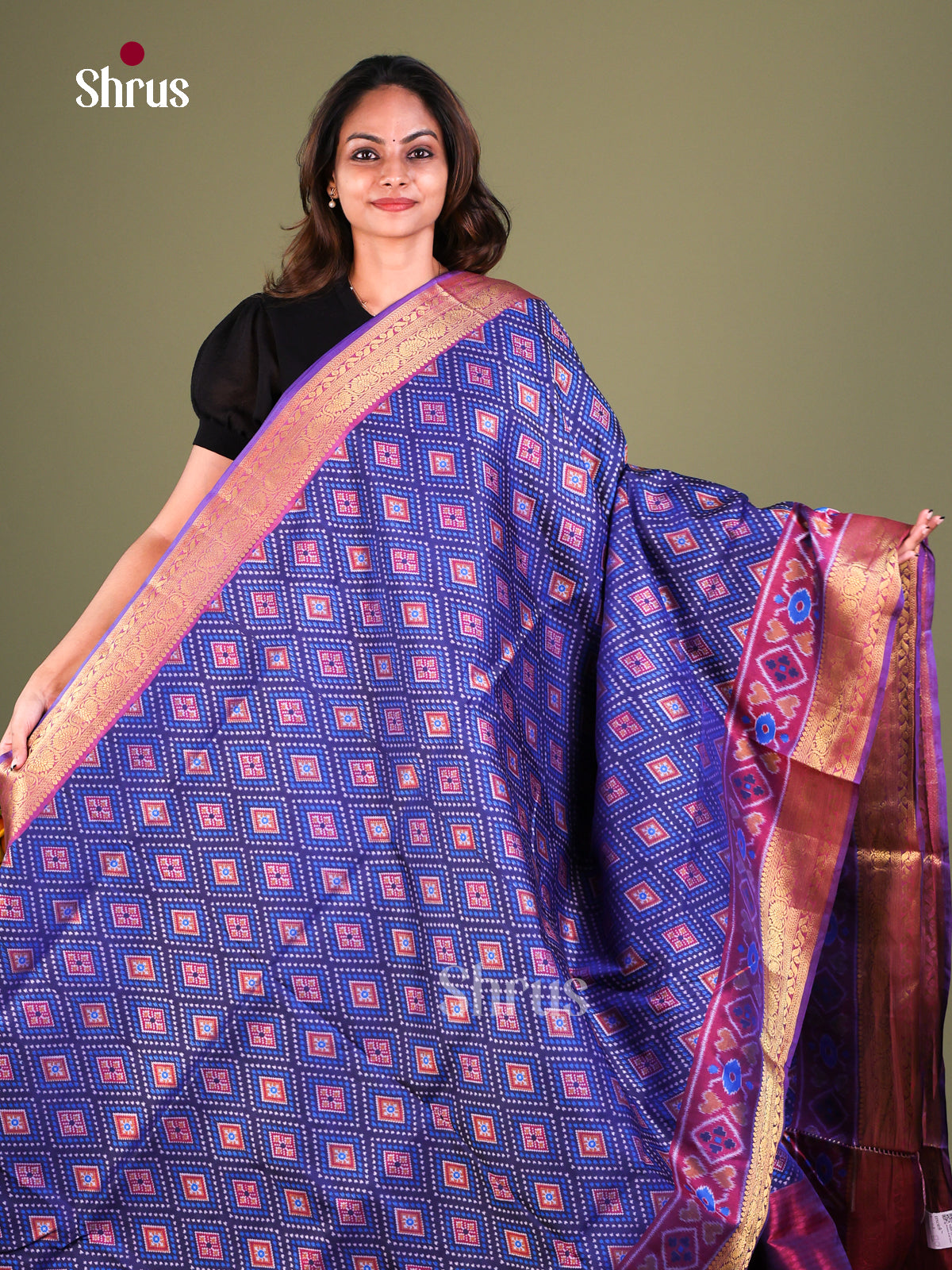 Semi Patola Saree - EFS15039 - Shop on Shrus.com