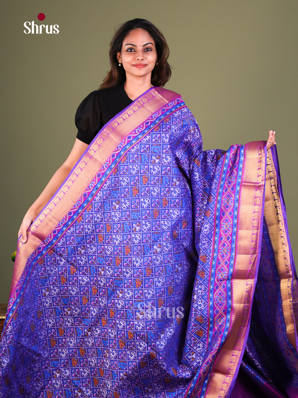 Semi Patola Saree - EFS15044 - Shop on Shrus.com