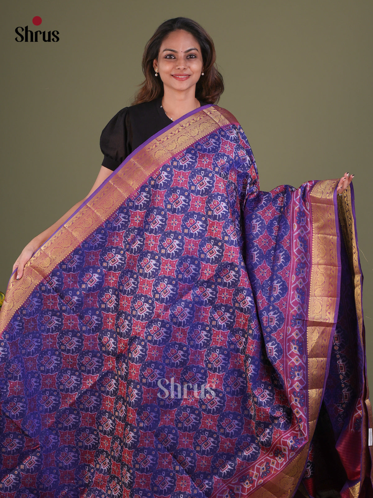 Semi Patola Saree - EFS15045 - Shop on Shrus.com