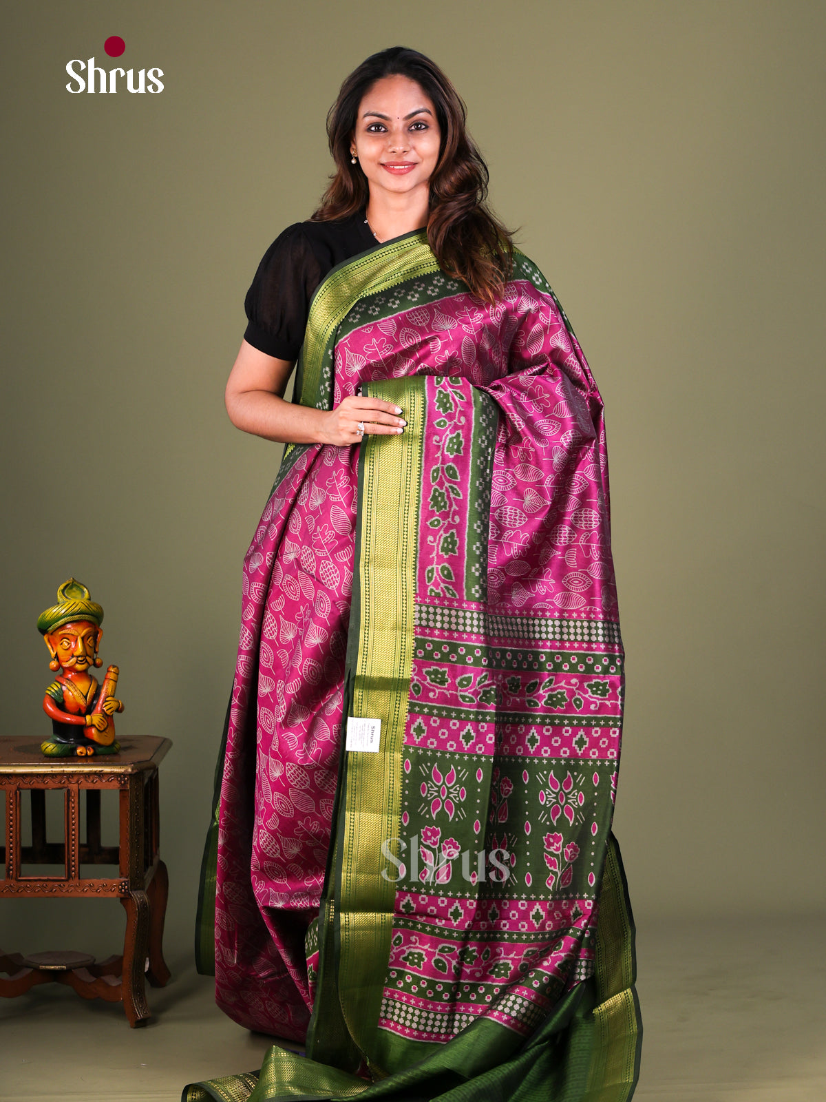 Semi Patola Saree - EFS15047 - Shop on Shrus.com