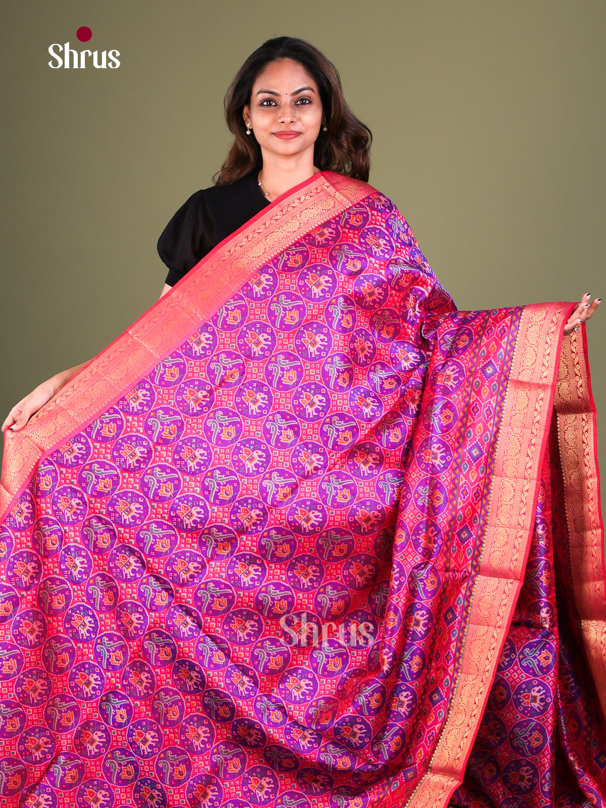 Semi Patola Saree - EFS15052 - Shop on Shrus.com
