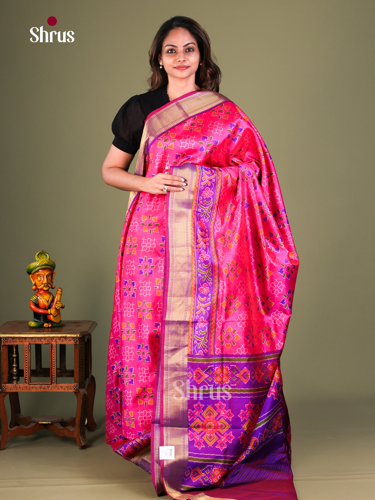 Semi Patola Saree - EFS15055 - Shop on Shrus.com
