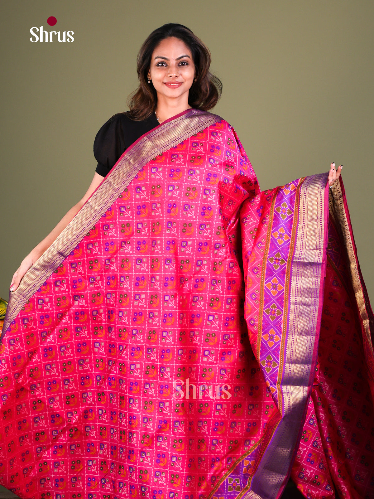 Semi Patola Saree - EFS15058 - Shop on Shrus.com