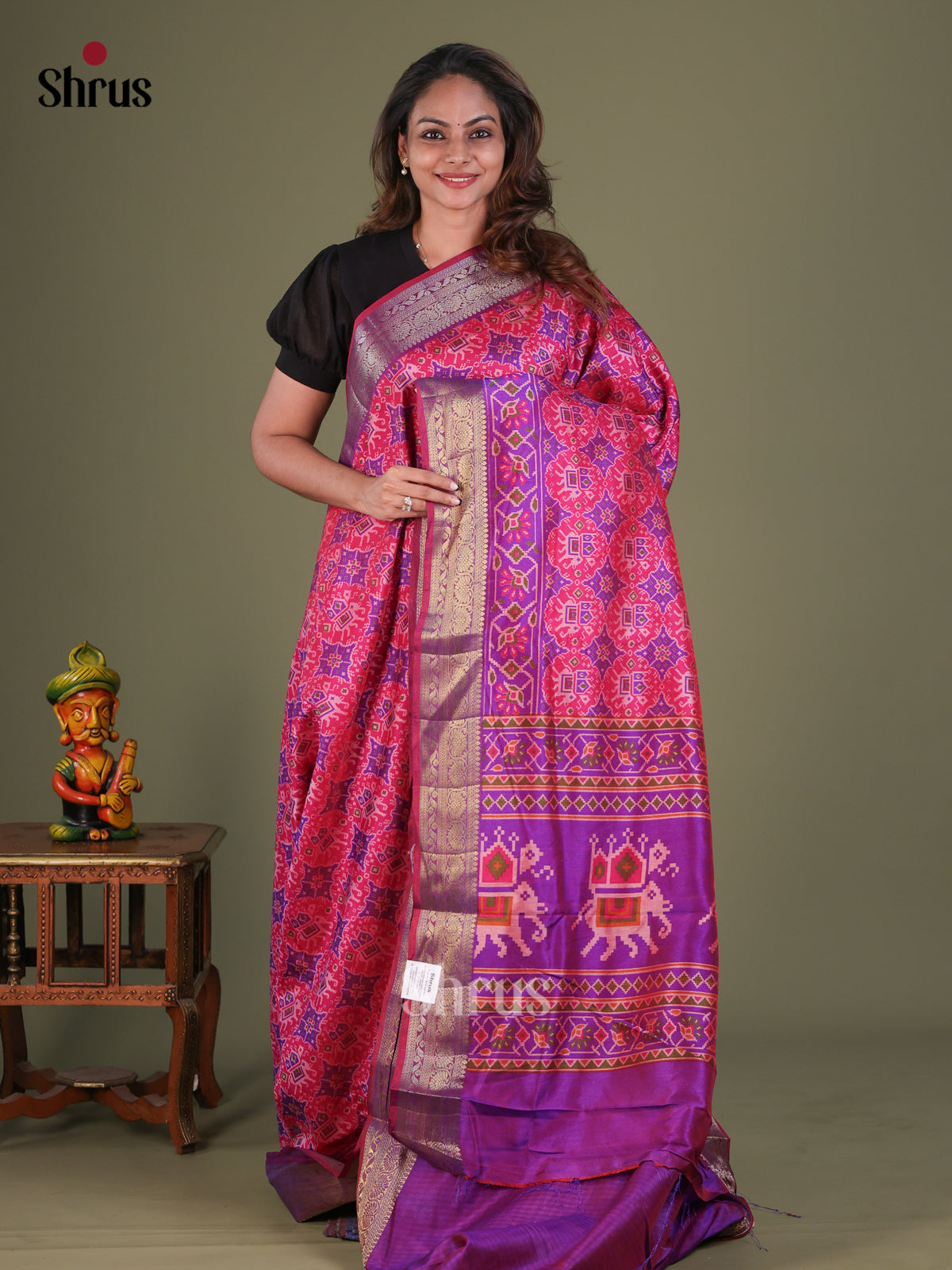 Semi Patola Saree - EFS15066 - Shop on Shrus.com