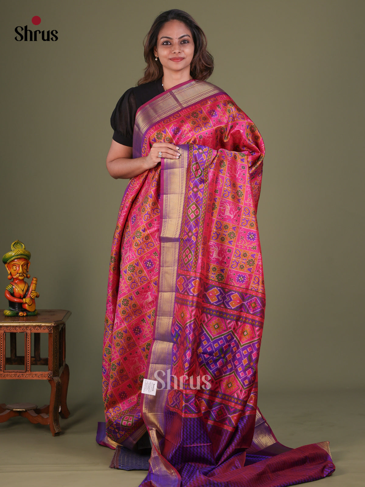 Semi Patola Saree - EFS15069 - Shop on Shrus.com