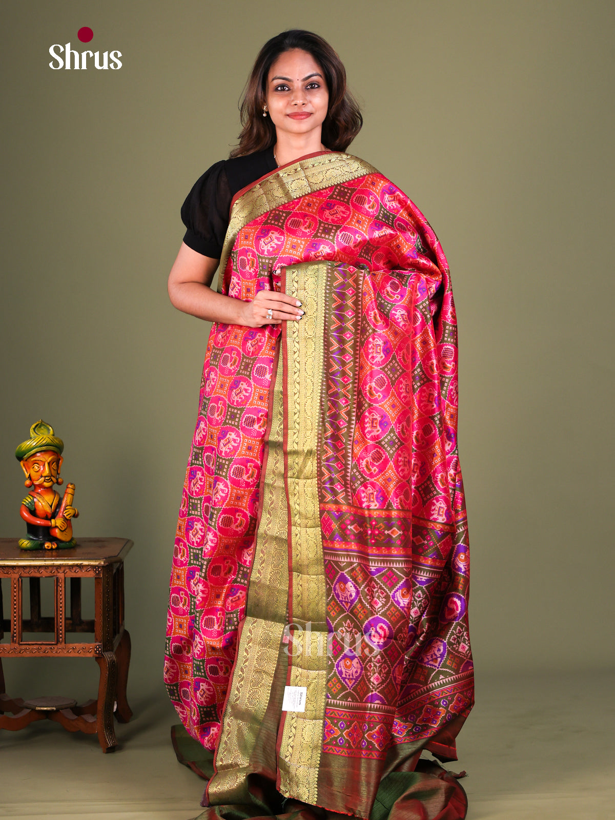 Semi Patola Saree - EFS15078 - Shop on Shrus.com