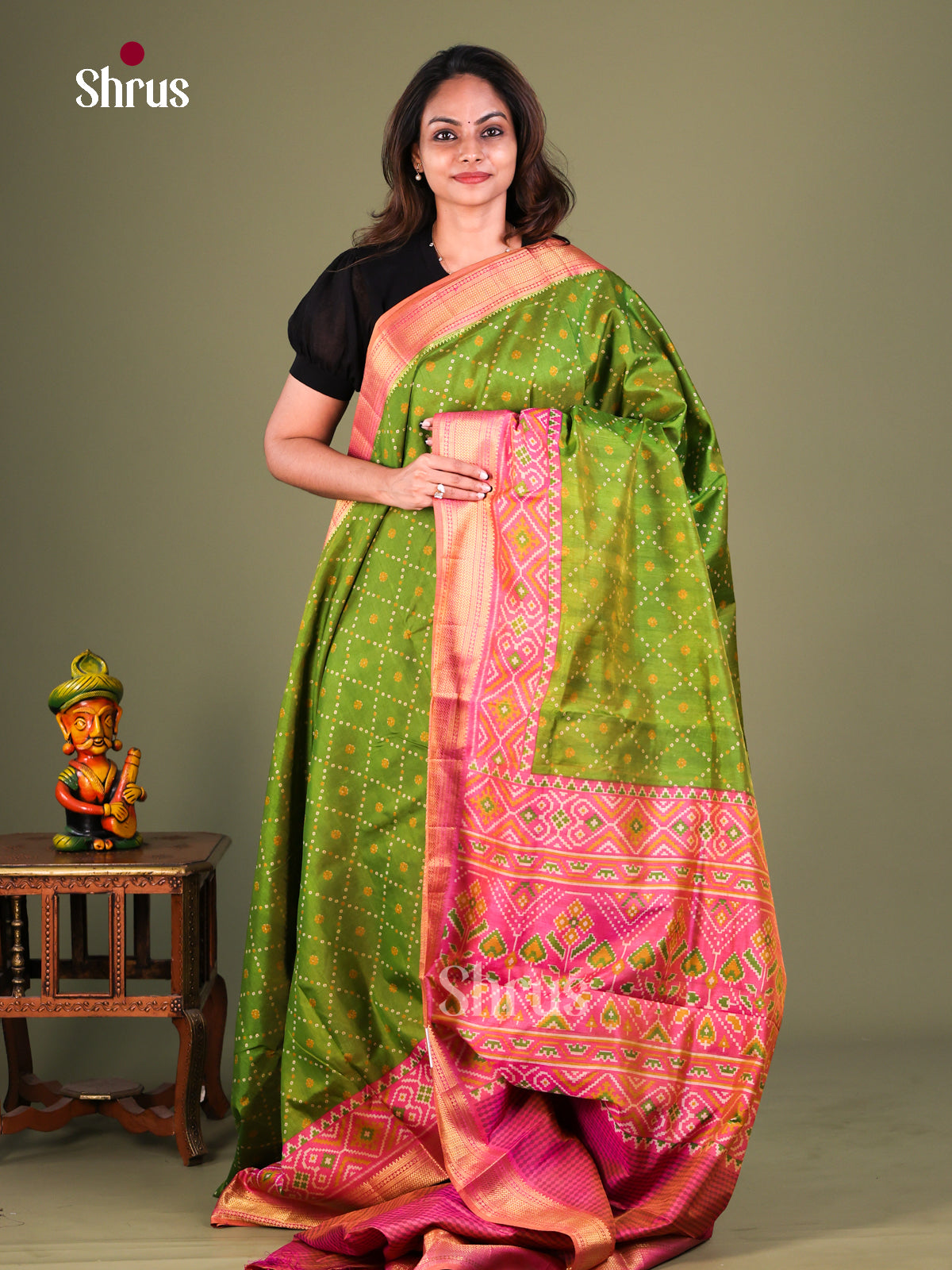 Semi Patola Saree - EFS15083 - Shop on Shrus.com