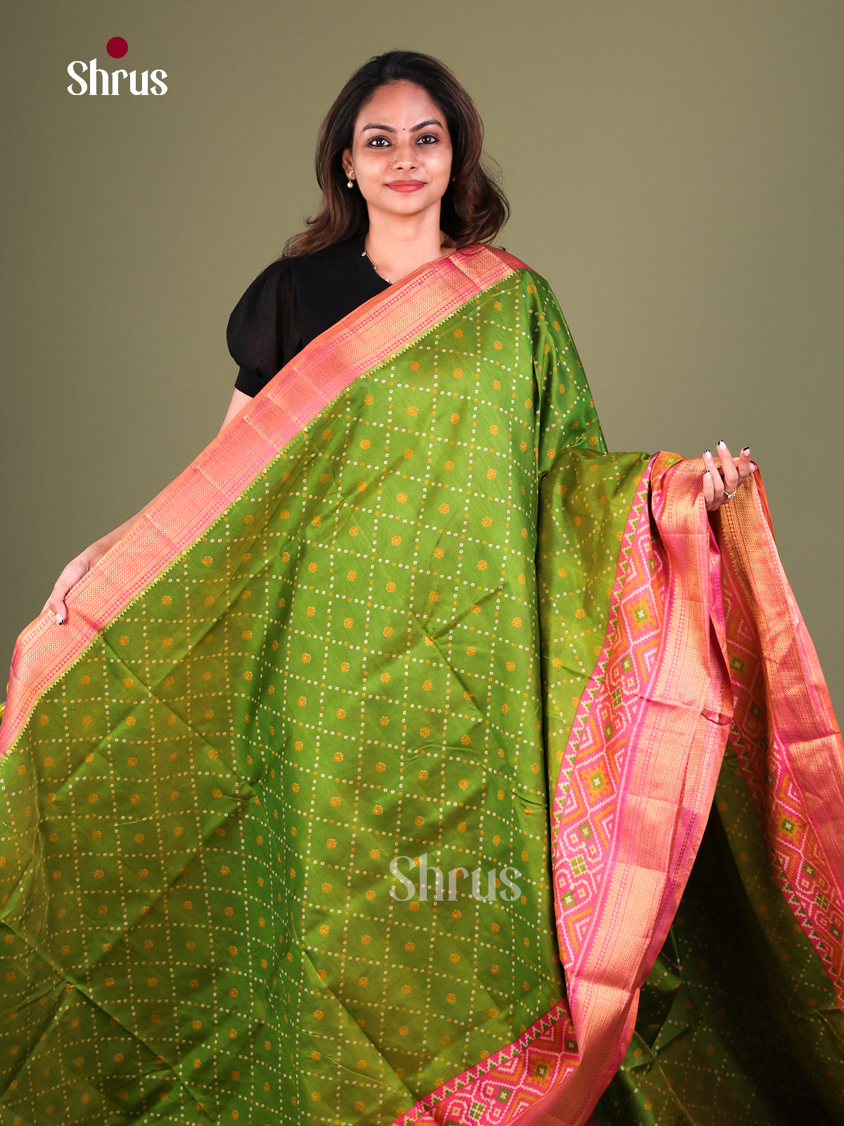 Semi Patola Saree - EFS15083 - Shop on Shrus.com