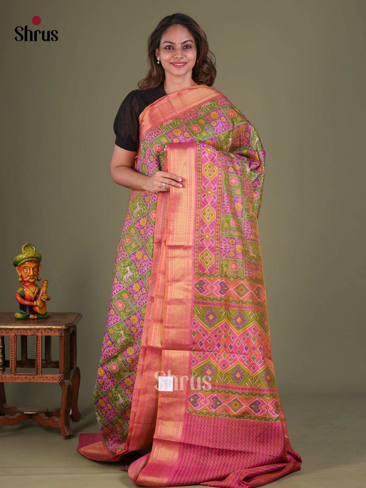 Semi Patola Saree - EFS15085 - Shop on Shrus.com