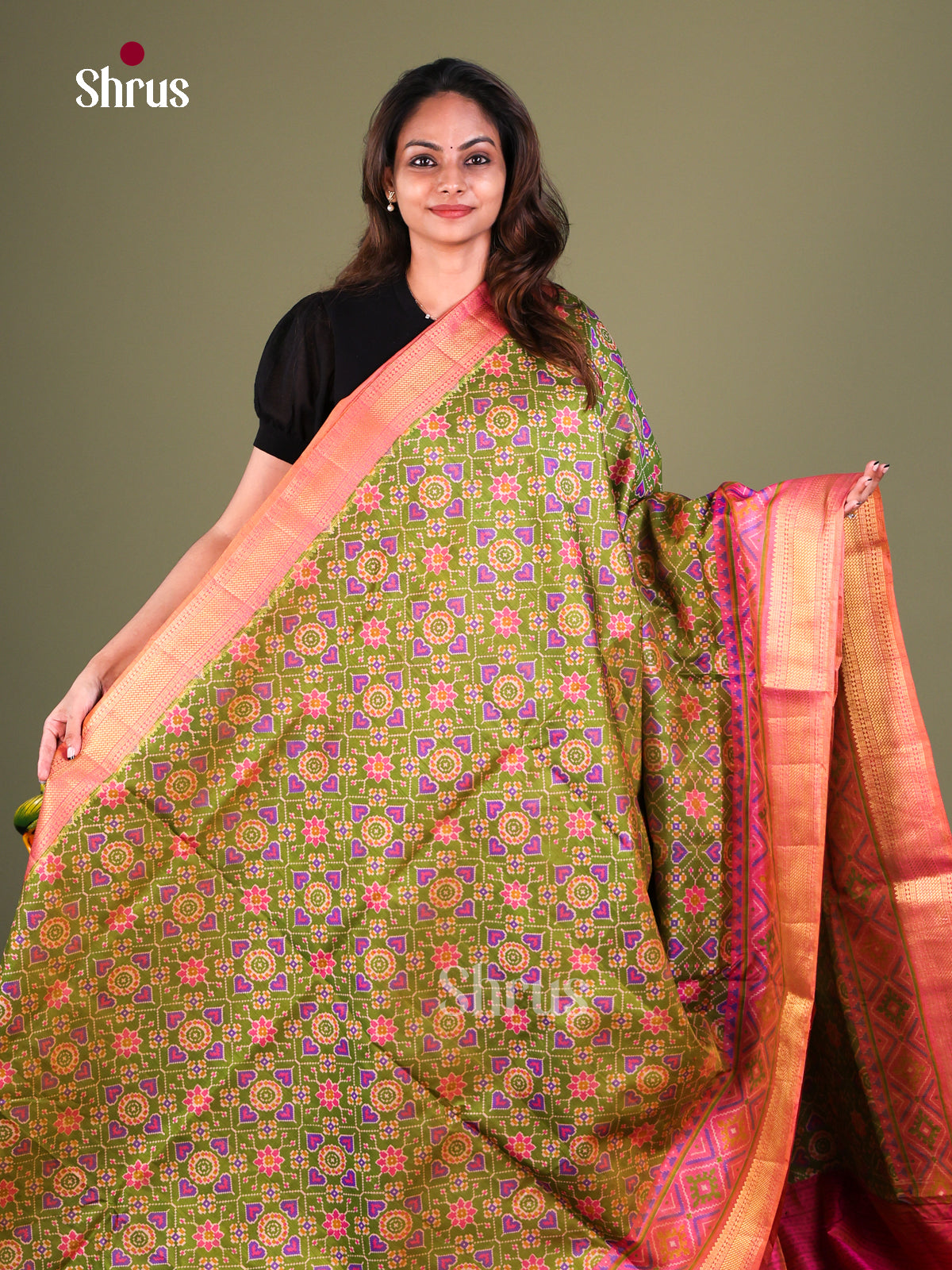 Semi Patola Saree - EFS15090 - Shop on Shrus.com