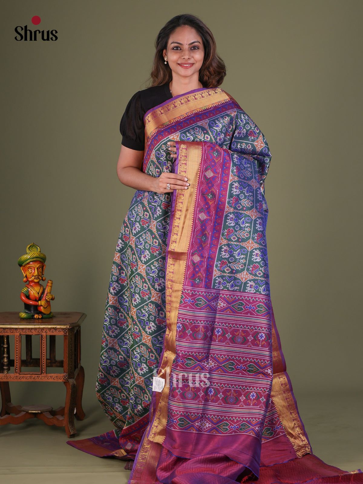 Semi Patola Saree - EFS15116 - Shop on Shrus.com