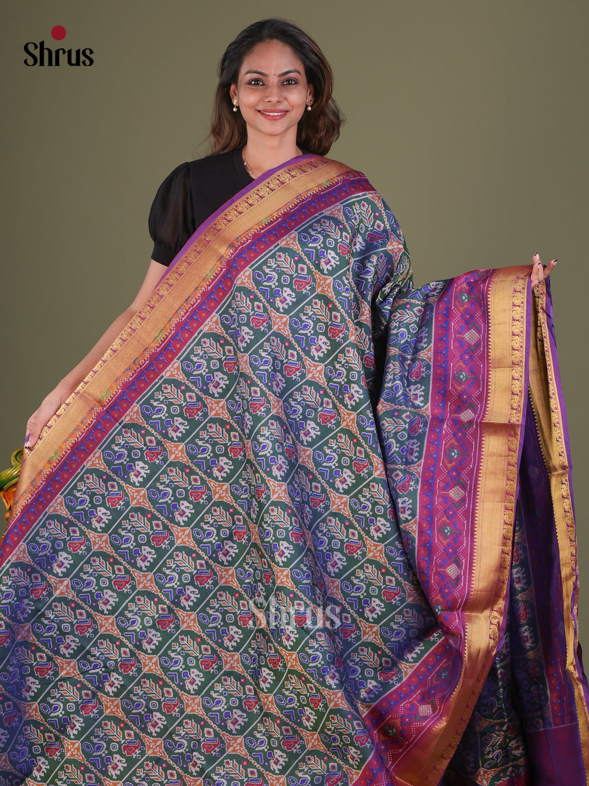 Semi Patola Saree - EFS15116 - Shop on Shrus.com