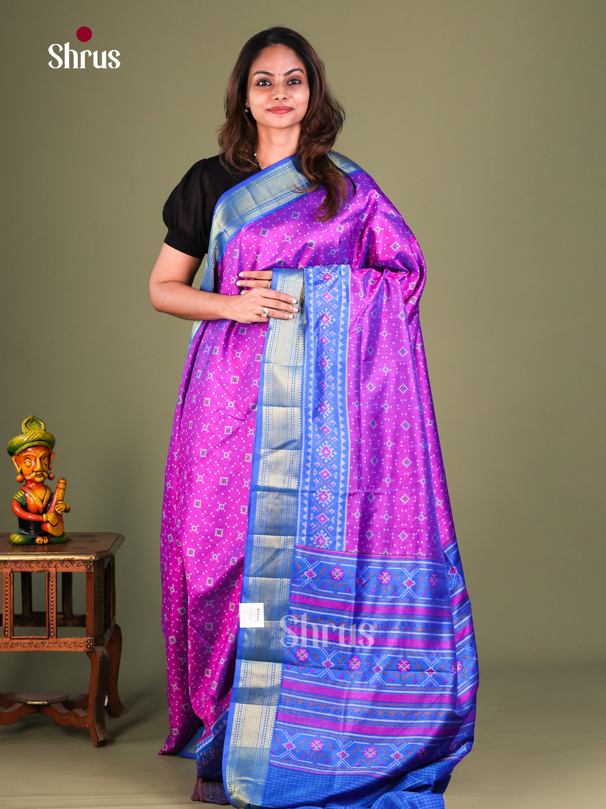 Semi Patola Saree - EFS15120 - Shop on Shrus.com