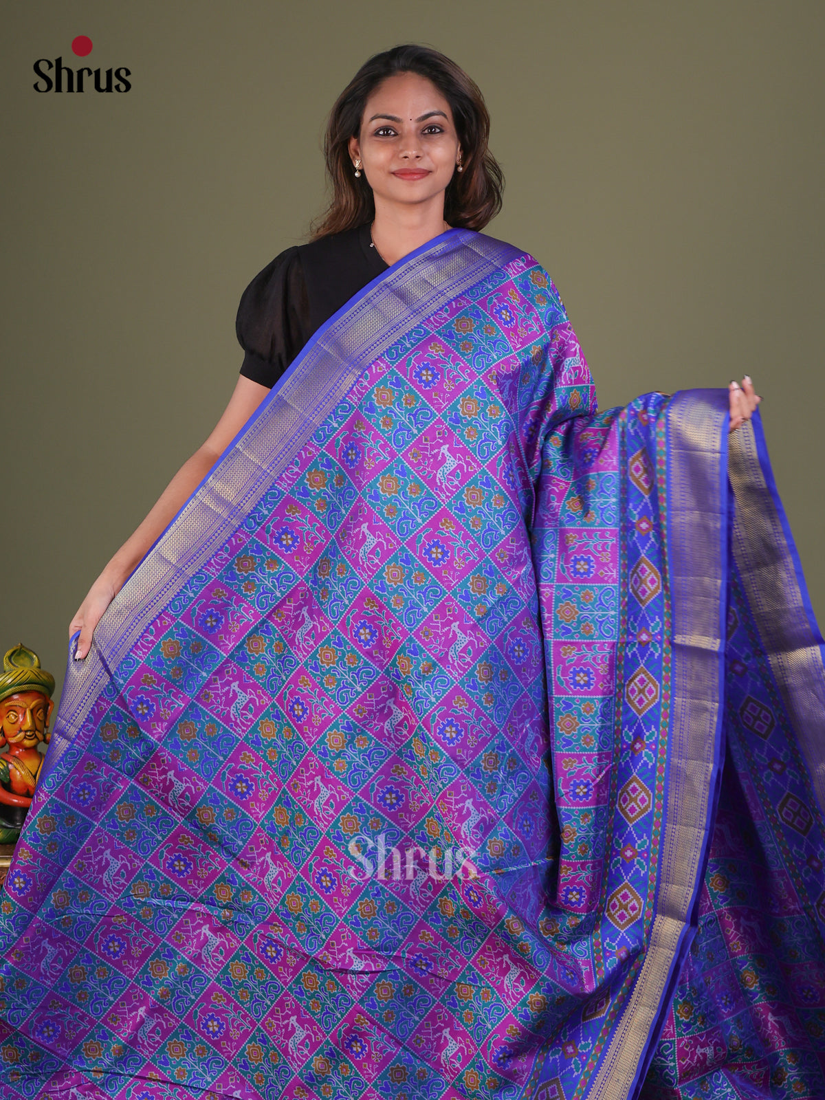 Semi Patola Saree - EFS15121 - Shop on Shrus.com
