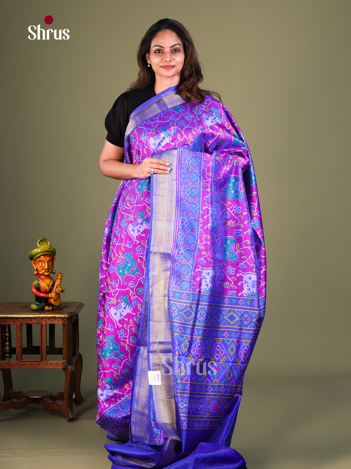 Semi Patola Saree - EFS15122 - Shop on Shrus.com