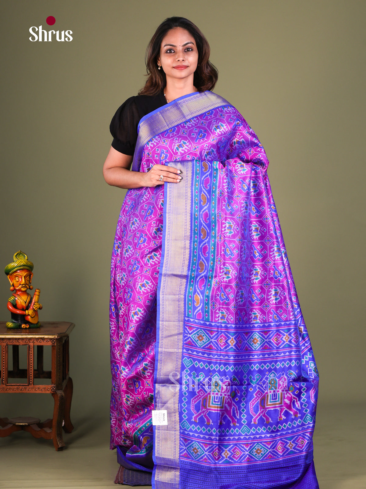 Semi Patola Saree - EFS15125 - Shop on Shrus.com