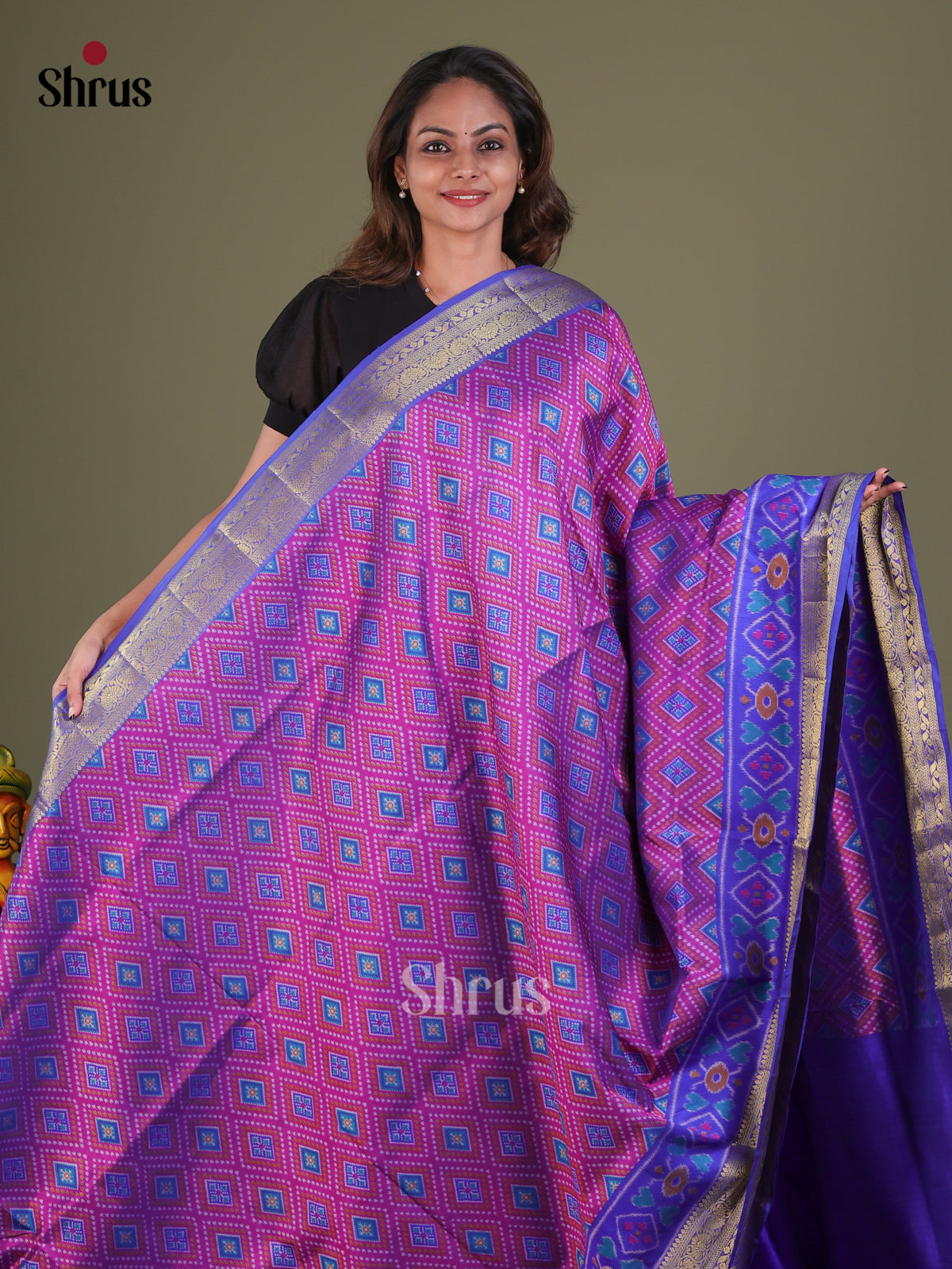 Semi Patola Saree - EFS15127 - Shop on Shrus.com