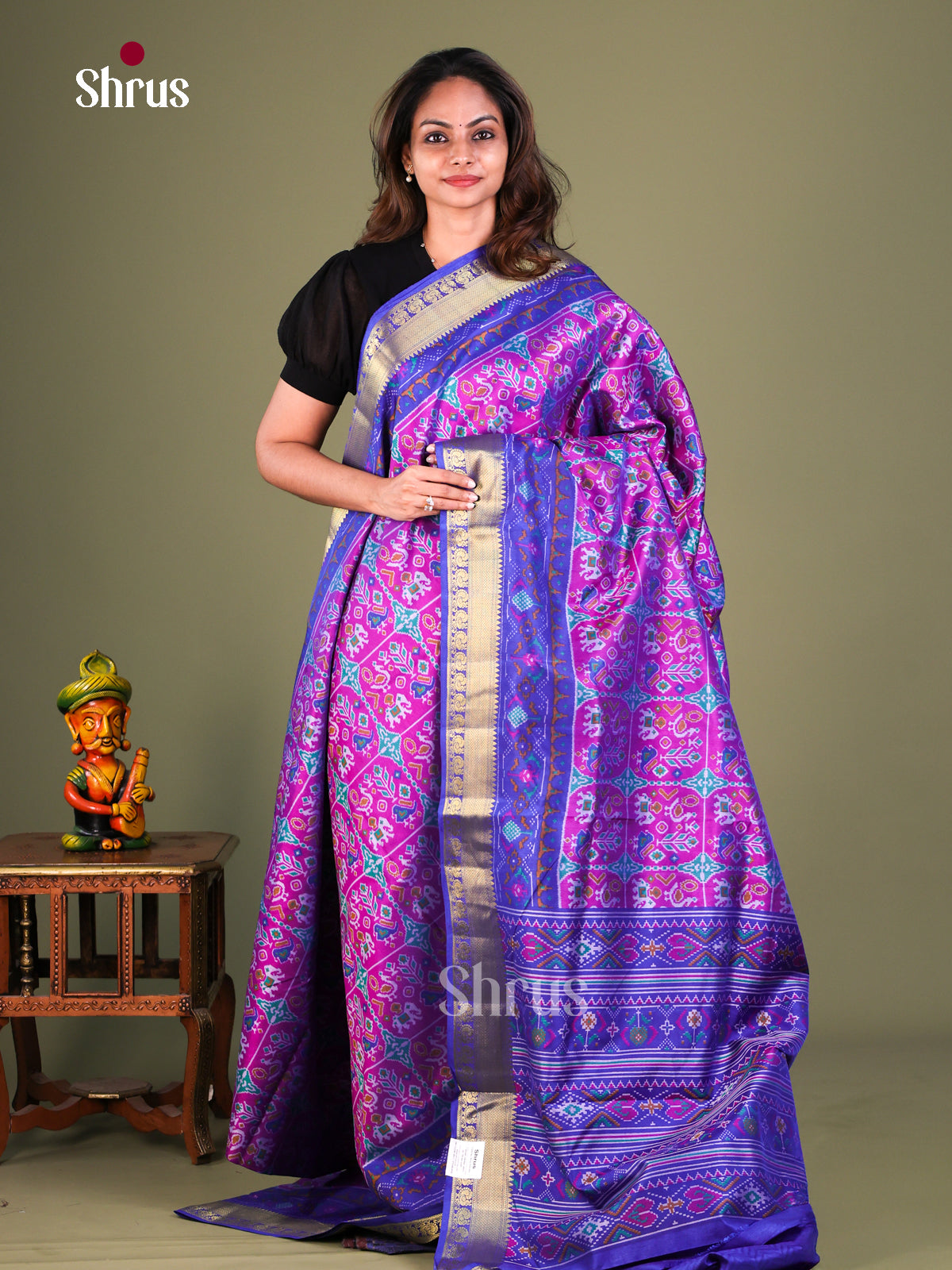 Semi Patola Saree - EFS15129 - Shop on Shrus.com