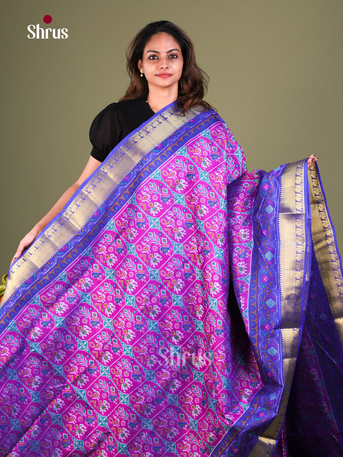 Semi Patola Saree - EFS15129 - Shop on Shrus.com