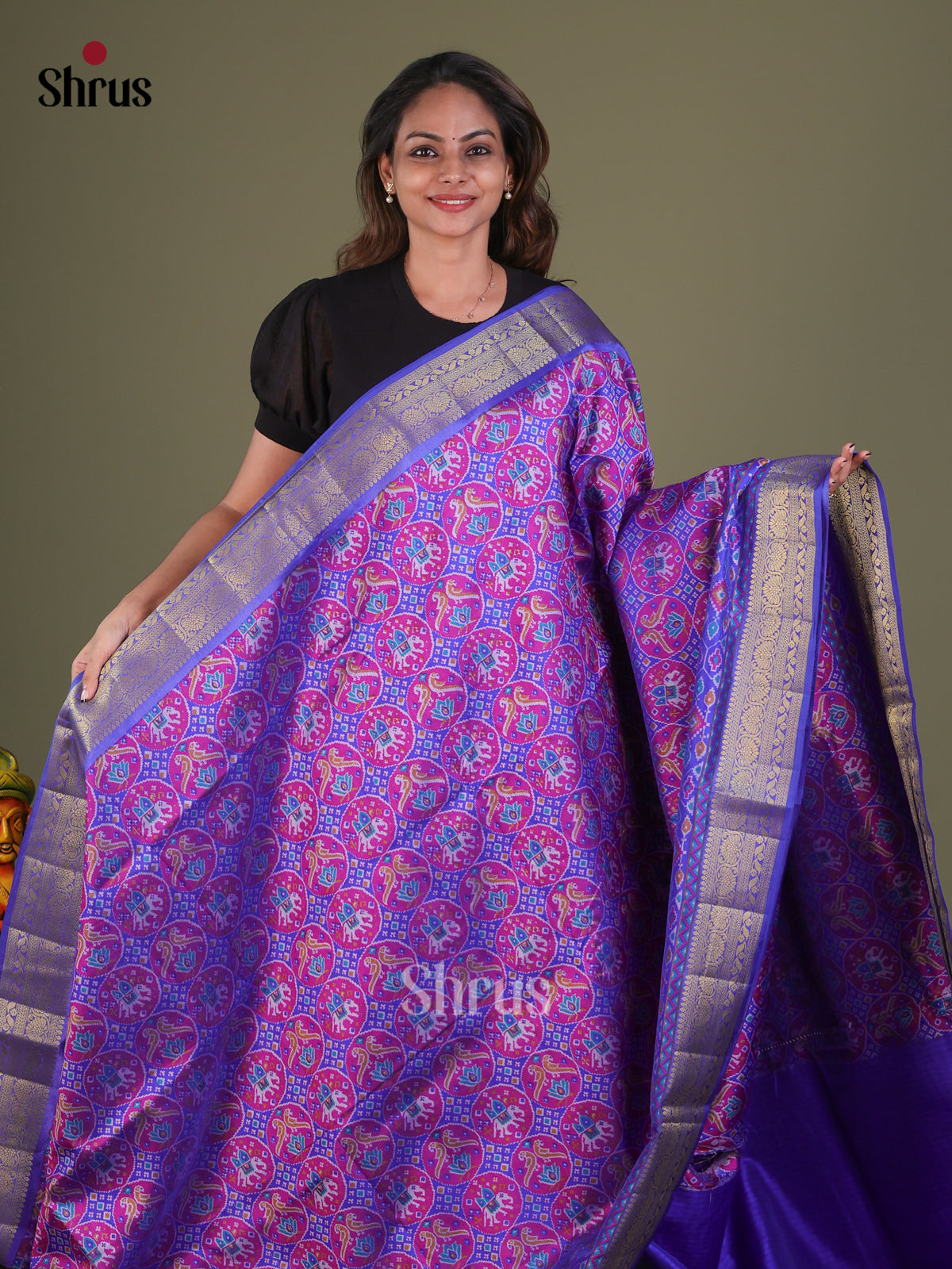Semi Patola Saree - EFS15130 - Shop on Shrus.com